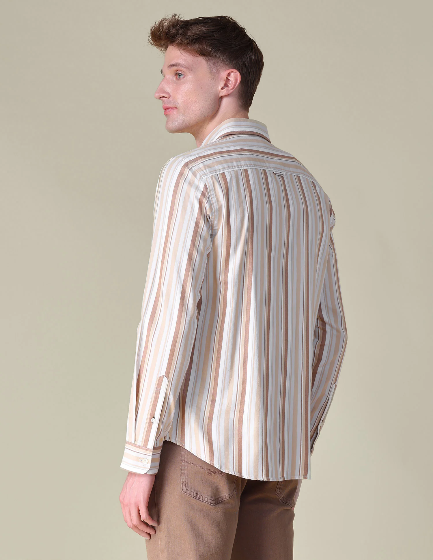 Vertical Striped Regular Fit Shirt - Image 5