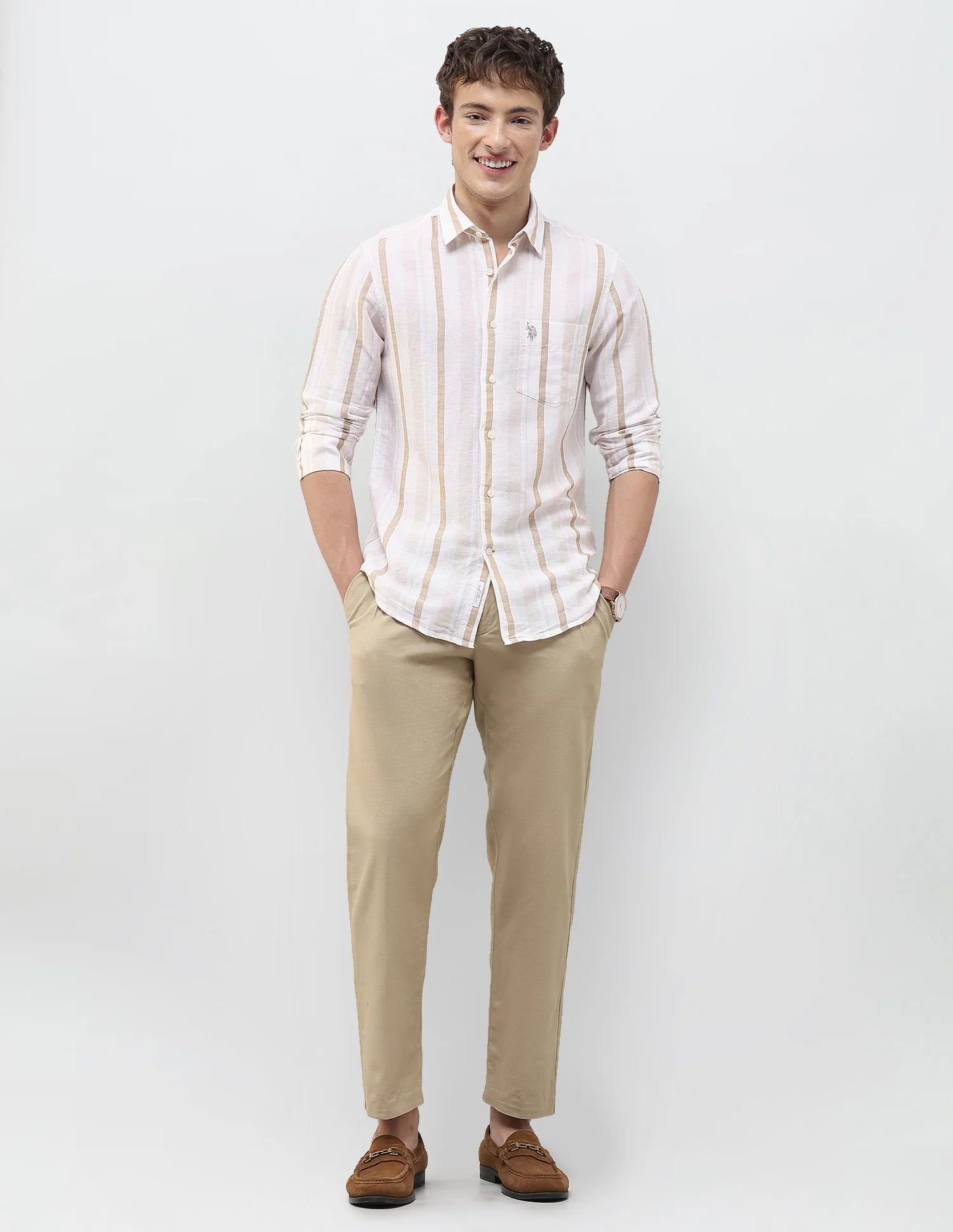 Vertical Striped Regular Fit Shirt - Image 3