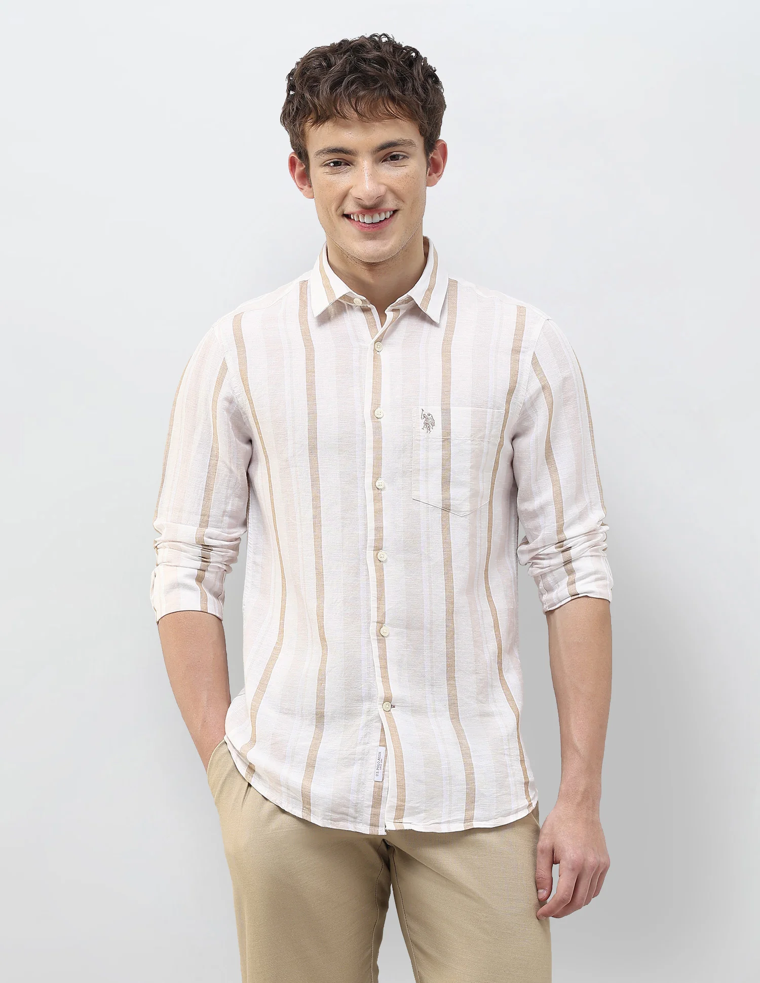 Vertical Striped Regular Fit Shirt - Image 6