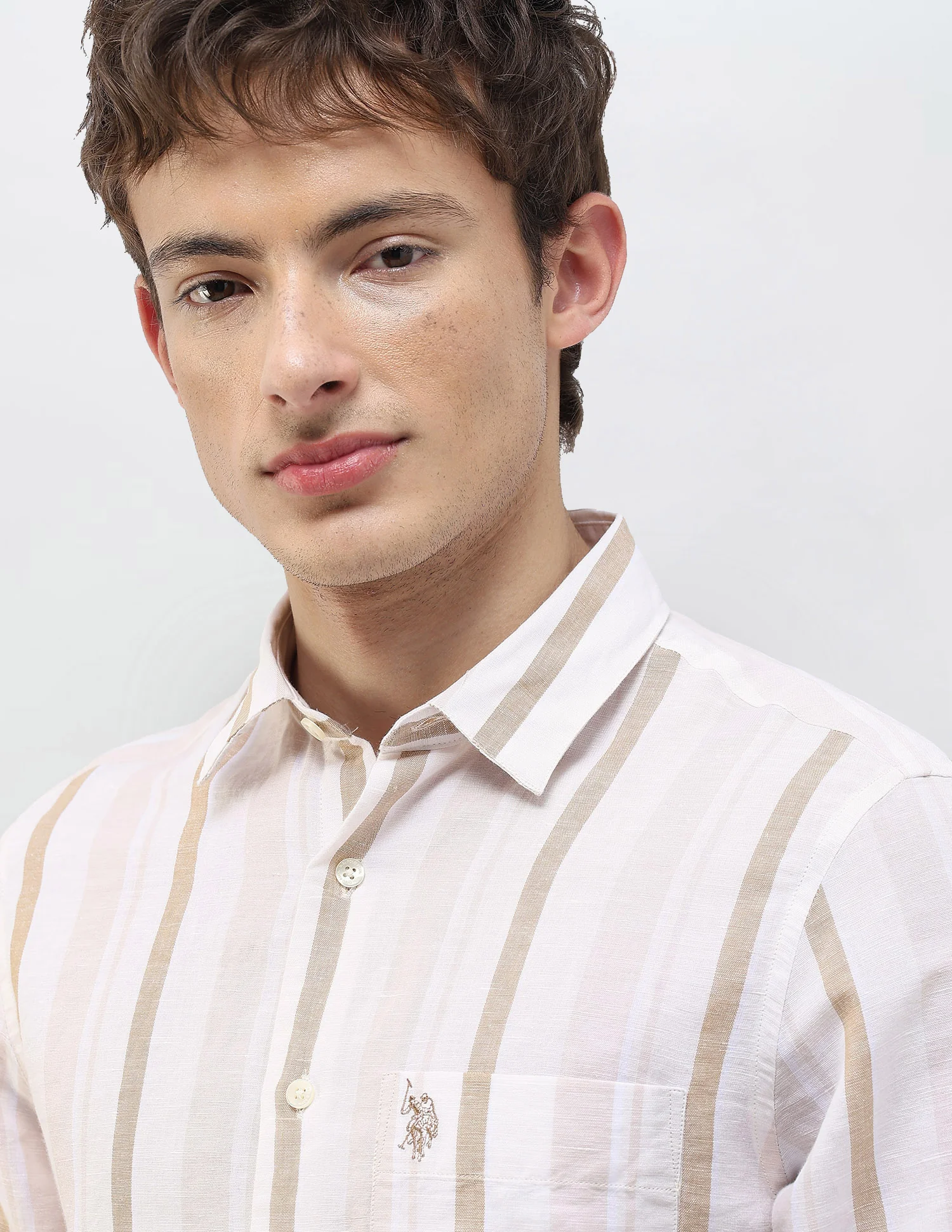 Vertical Striped Regular Fit Shirt - Image 7