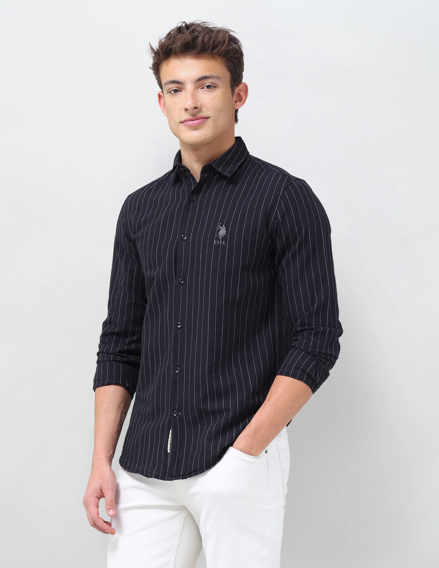 Vertical Striped Regular Fit Shirt - Image 4