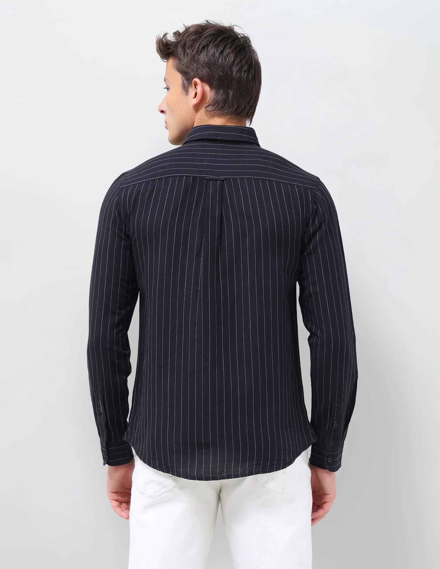 Vertical Striped Regular Fit Shirt - Image 5