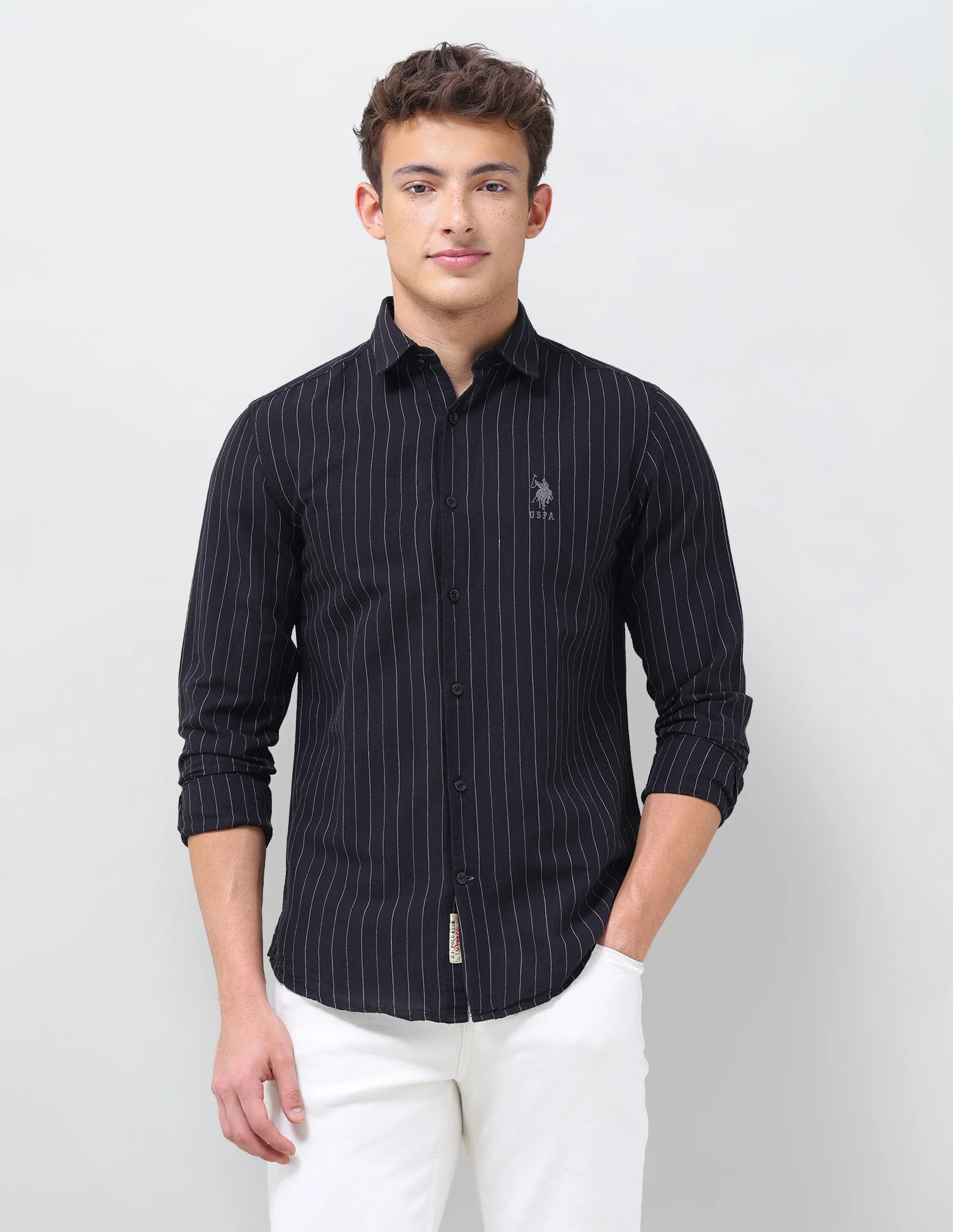 Vertical Striped Regular Fit Shirt - Image 6