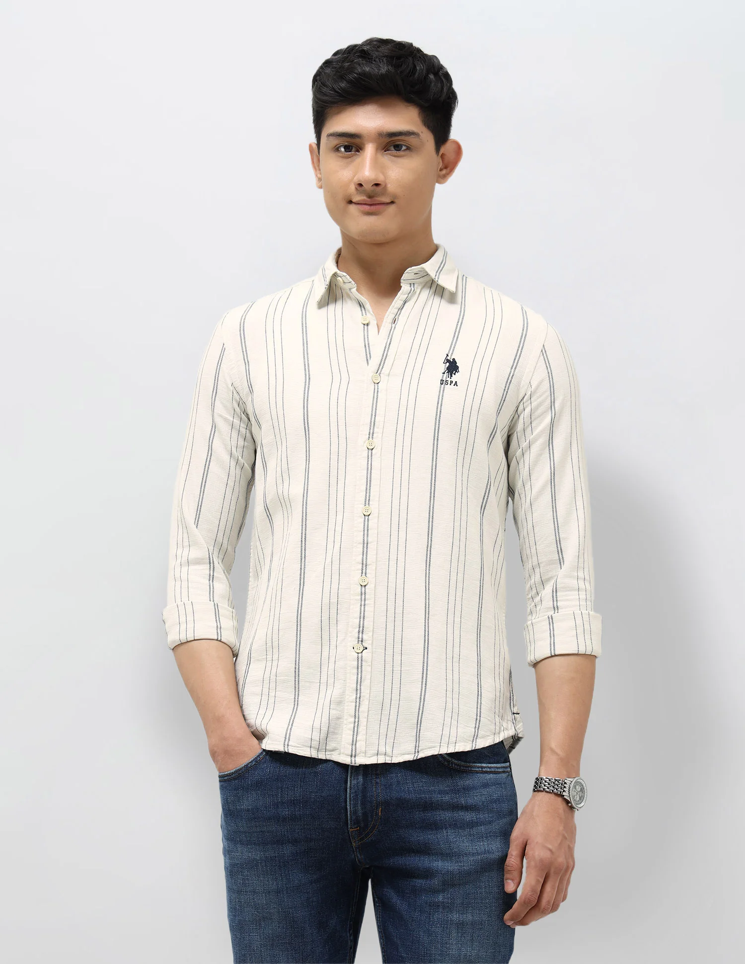 Vertical Striped Regular Fit Shirt