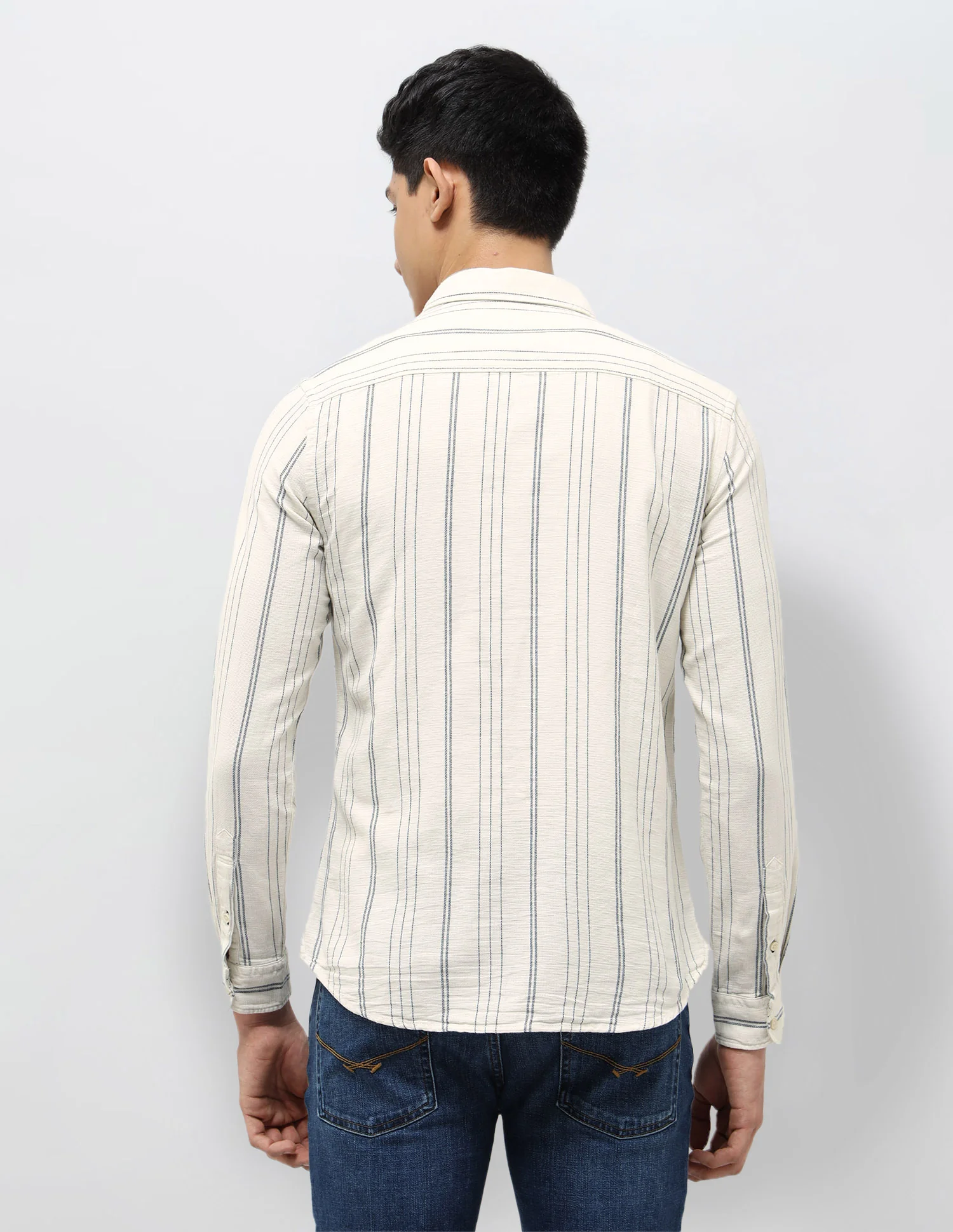 Vertical Striped Regular Fit Shirt - Image 5