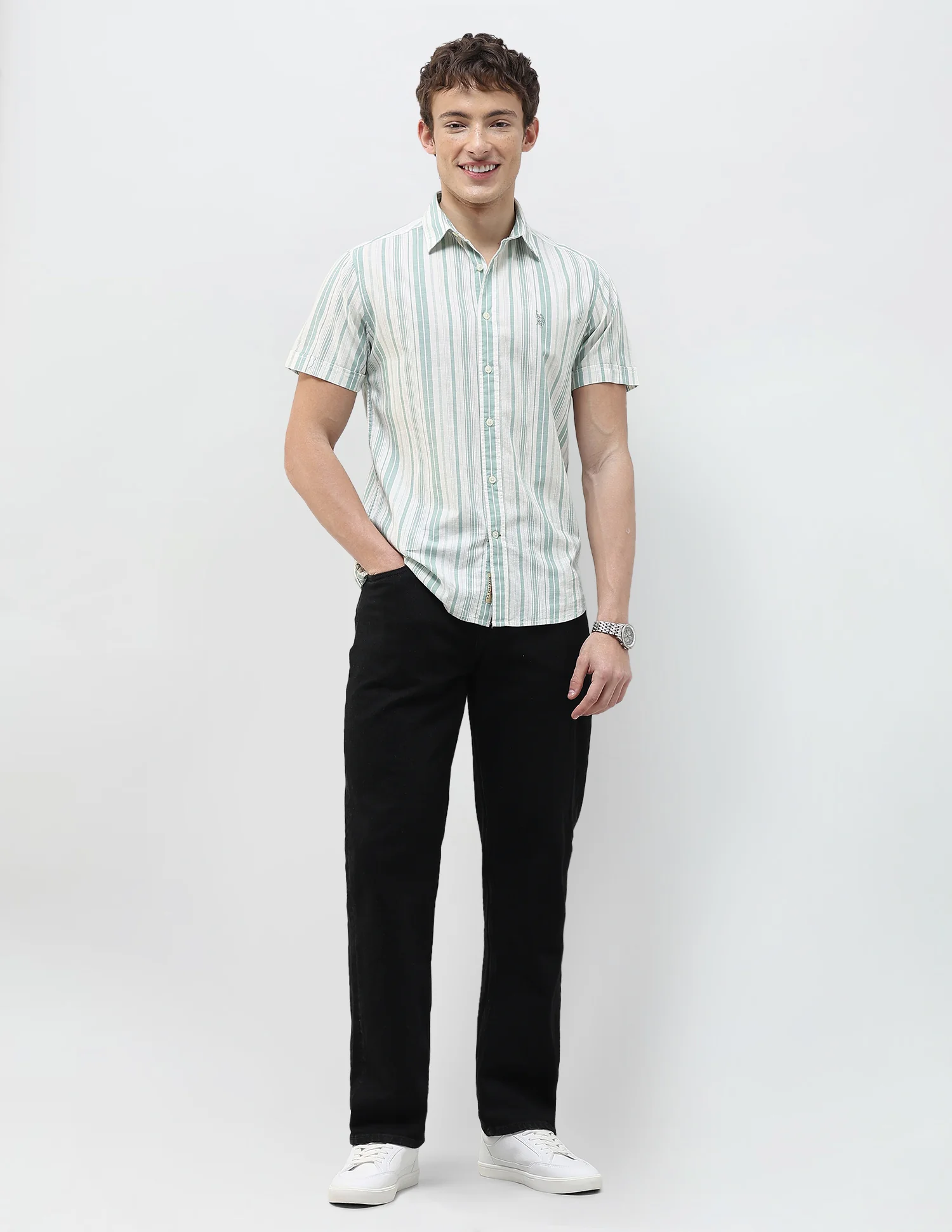 Vertical Striped Regular Fit Shirt - Image 3