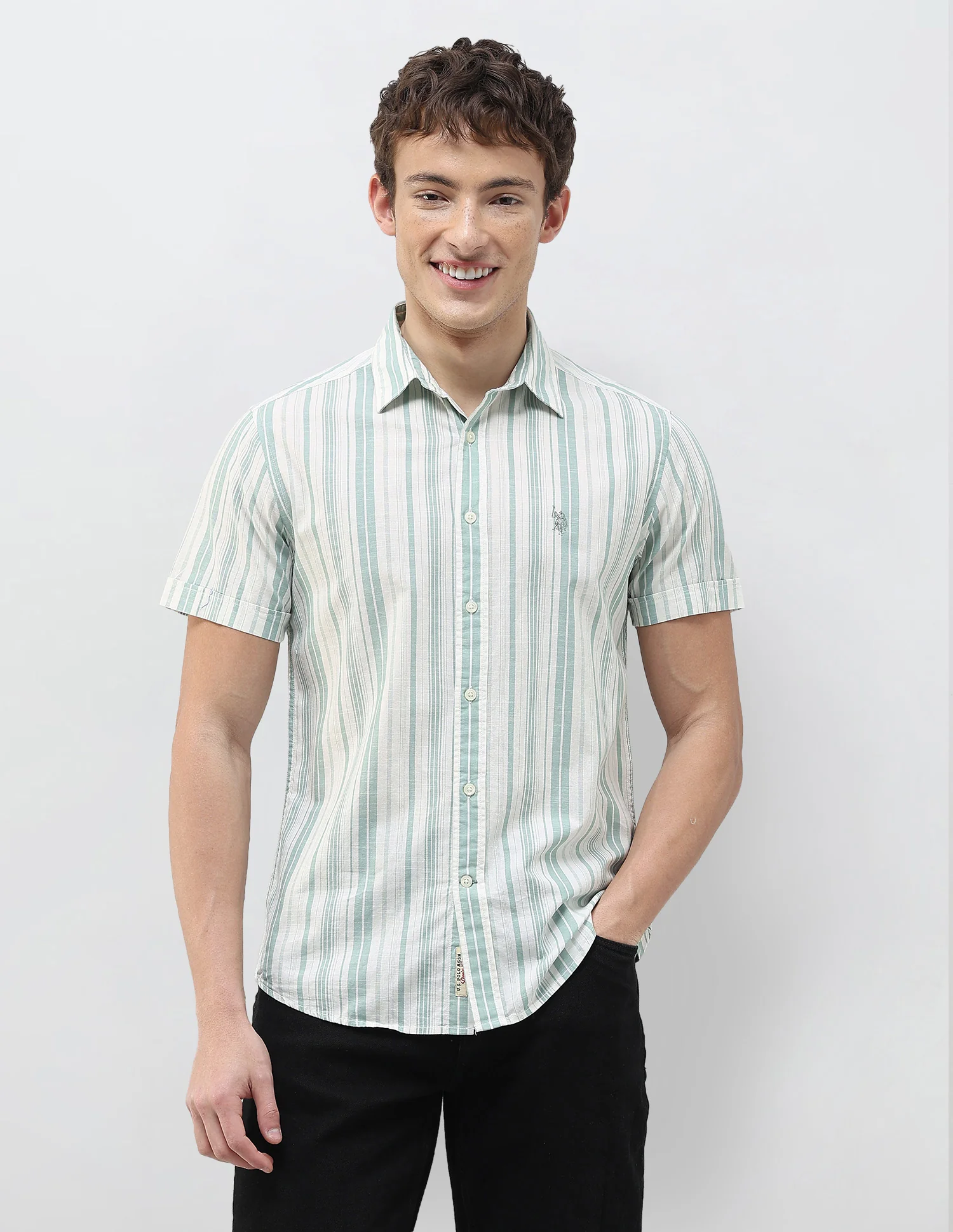 Vertical Striped Regular Fit Shirt - Image 6