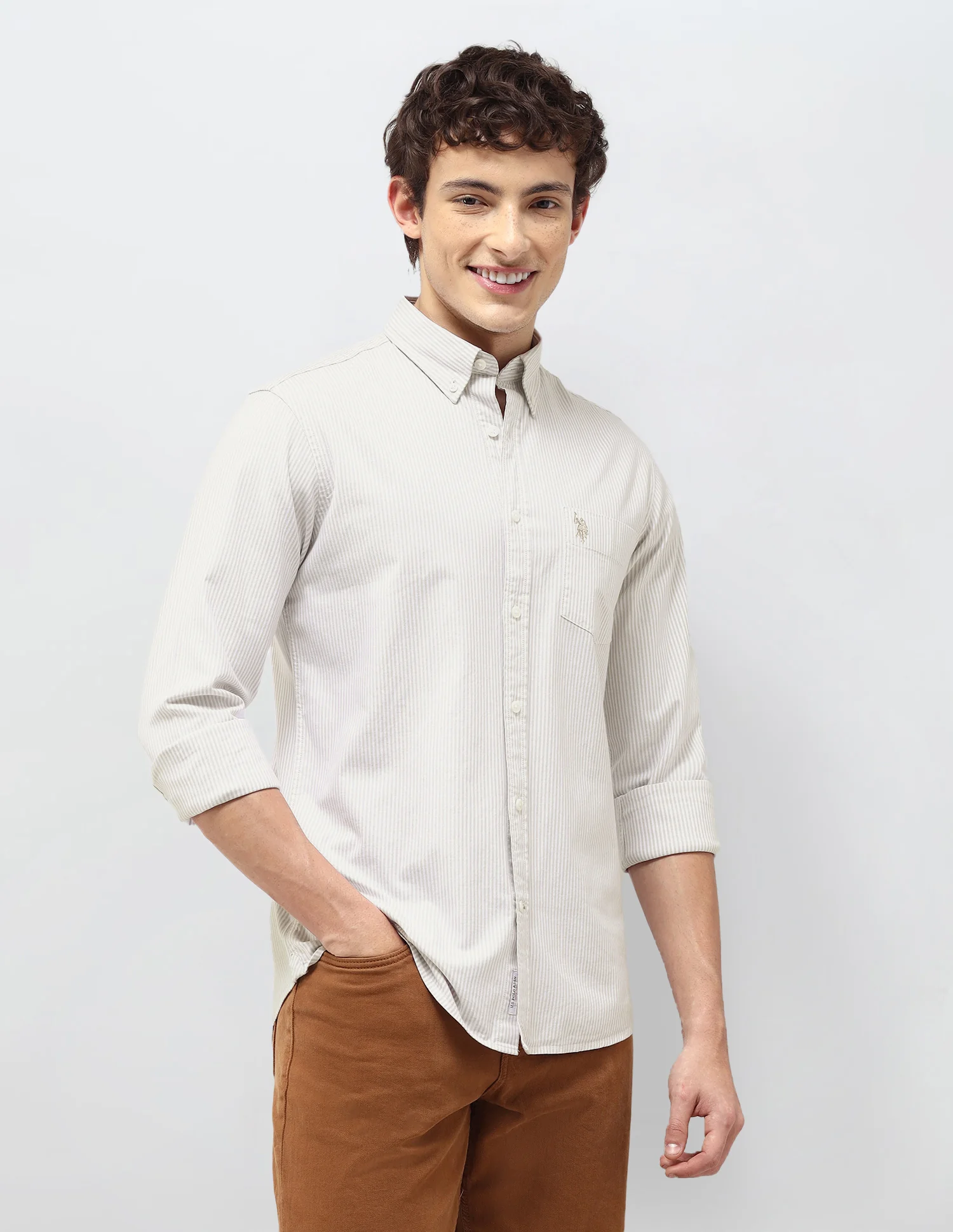 Vertical Striped Regular Fit Shirt - Image 4