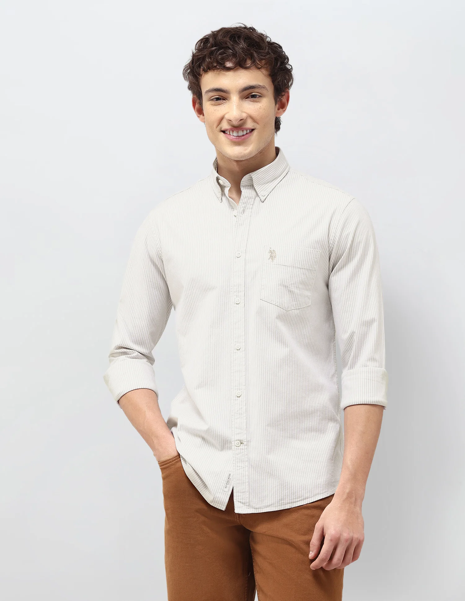 Vertical Striped Regular Fit Shirt - Image 6