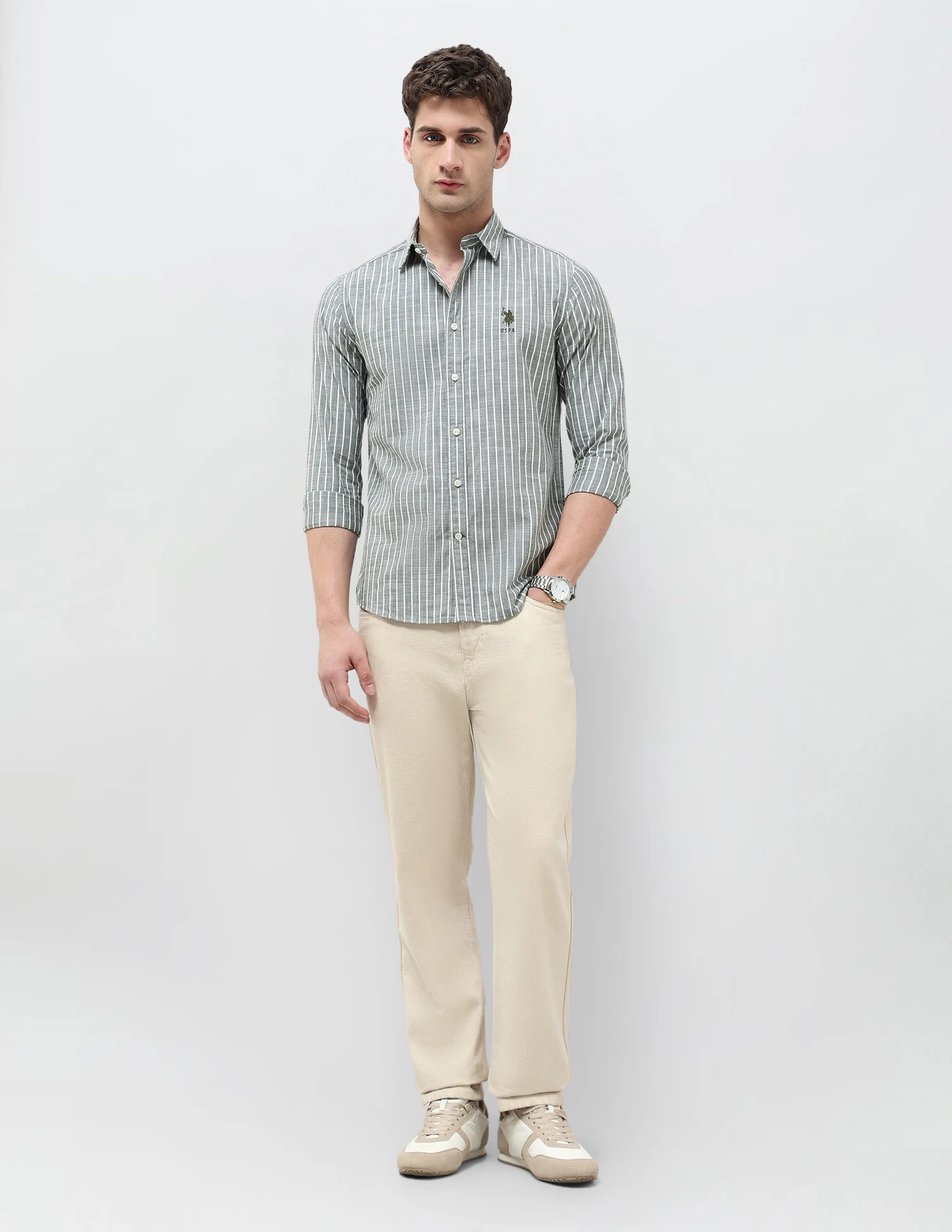 Vertical Striped Regular Fit Shirt - Image 3