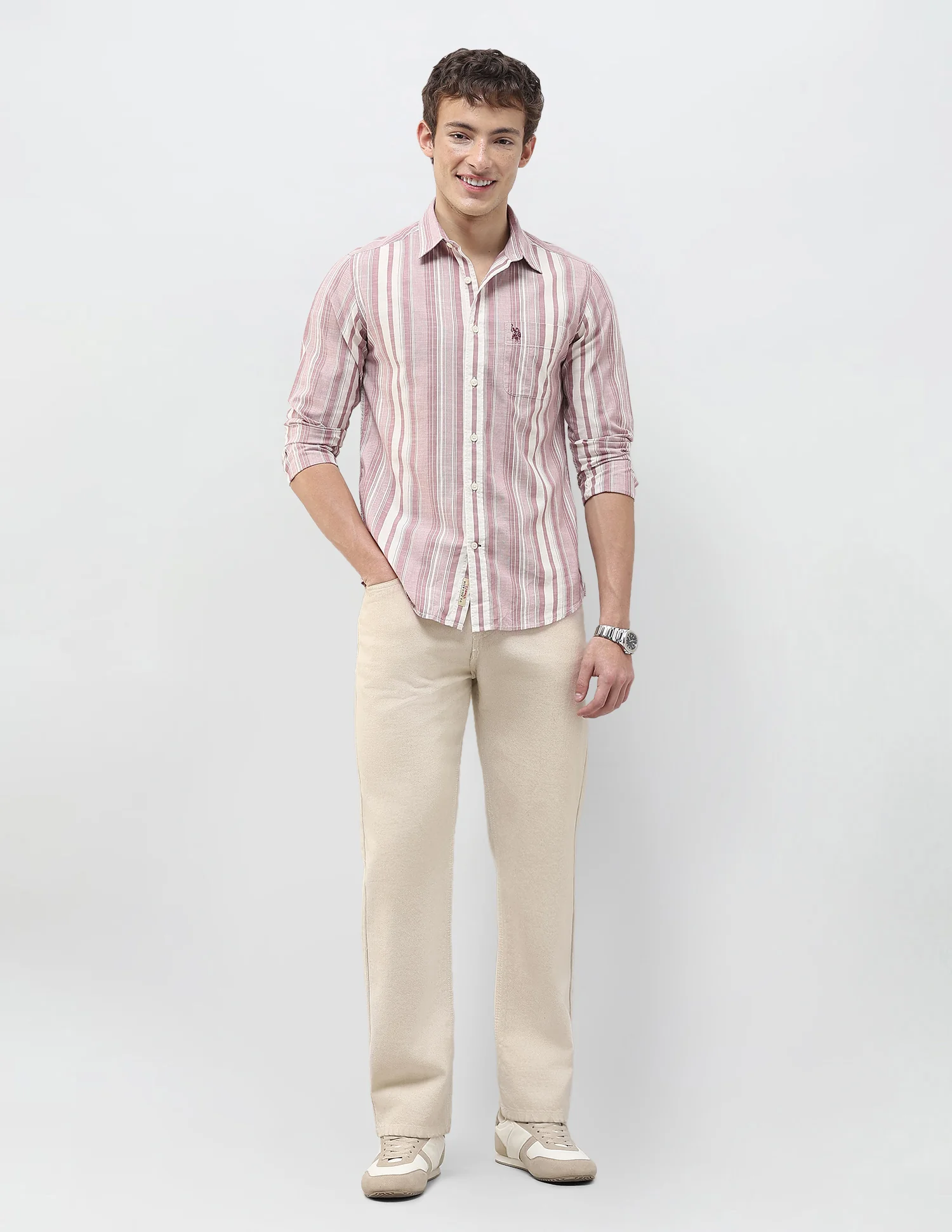 Vertical Striped Regular Fit Shirt - Image 3