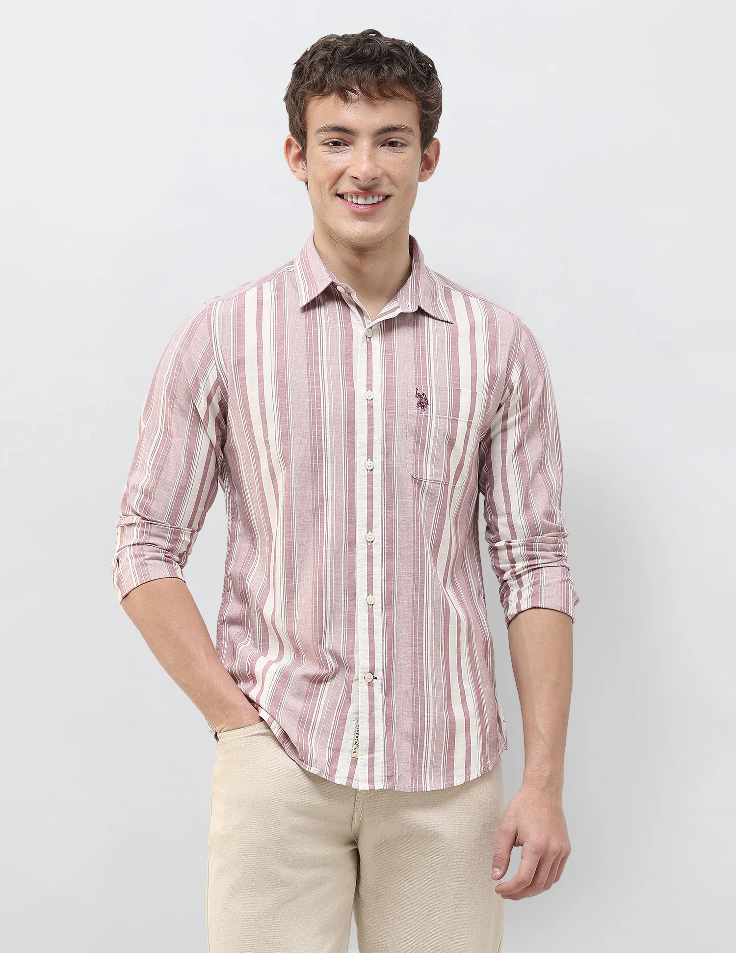 Vertical Striped Regular Fit Shirt - Image 6