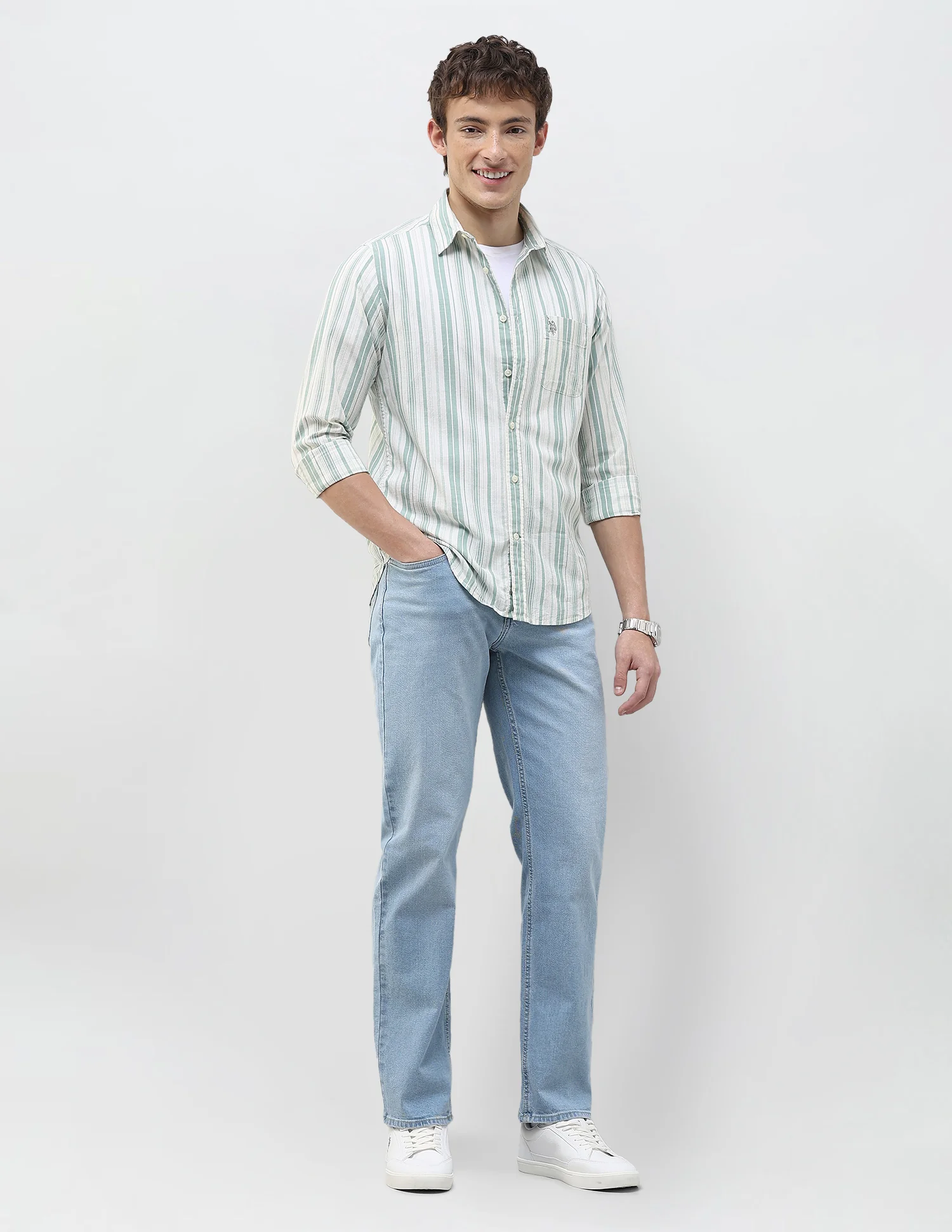Vertical Striped Regular Fit Shirt - Image 3