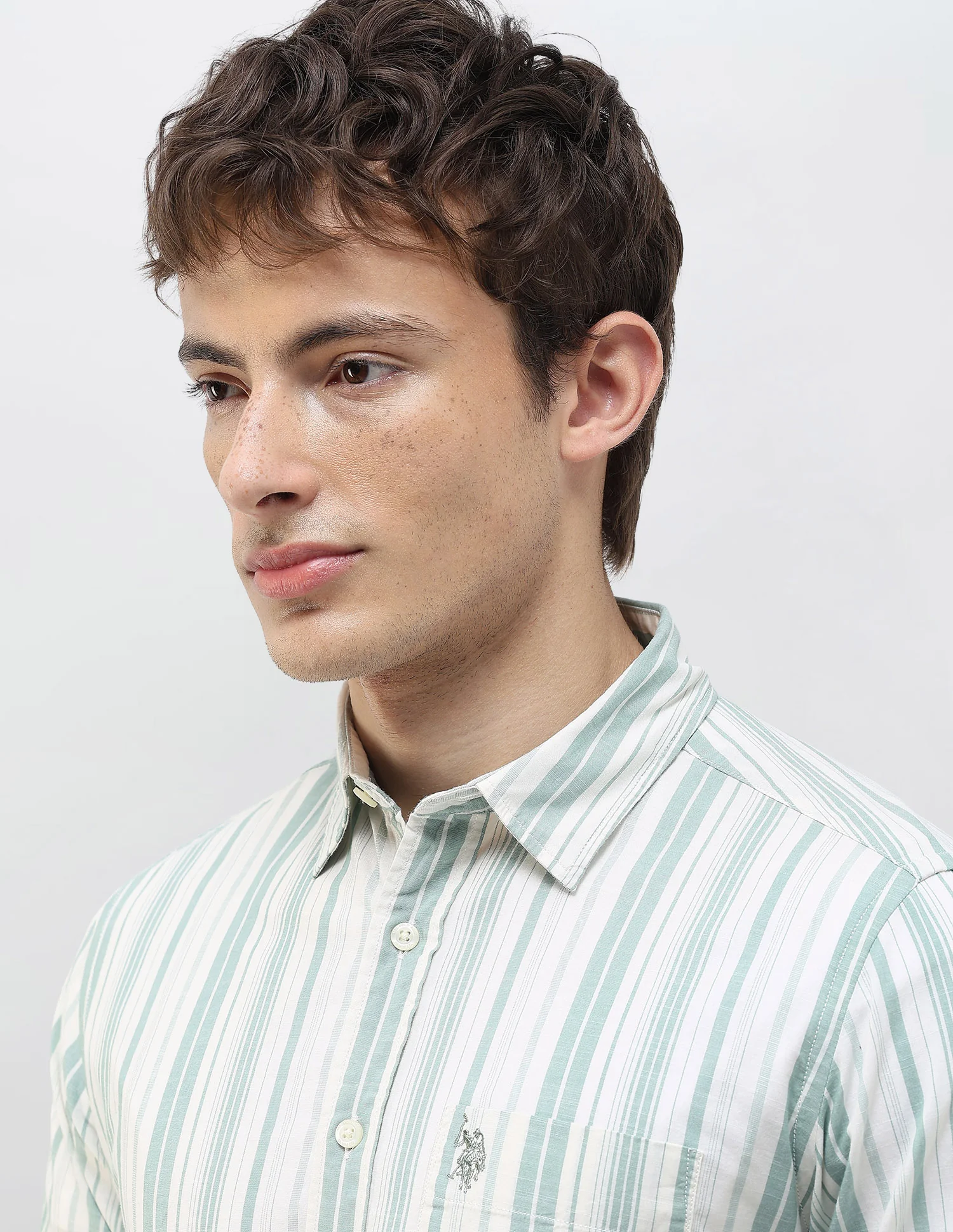 Vertical Striped Regular Fit Shirt - Image 7