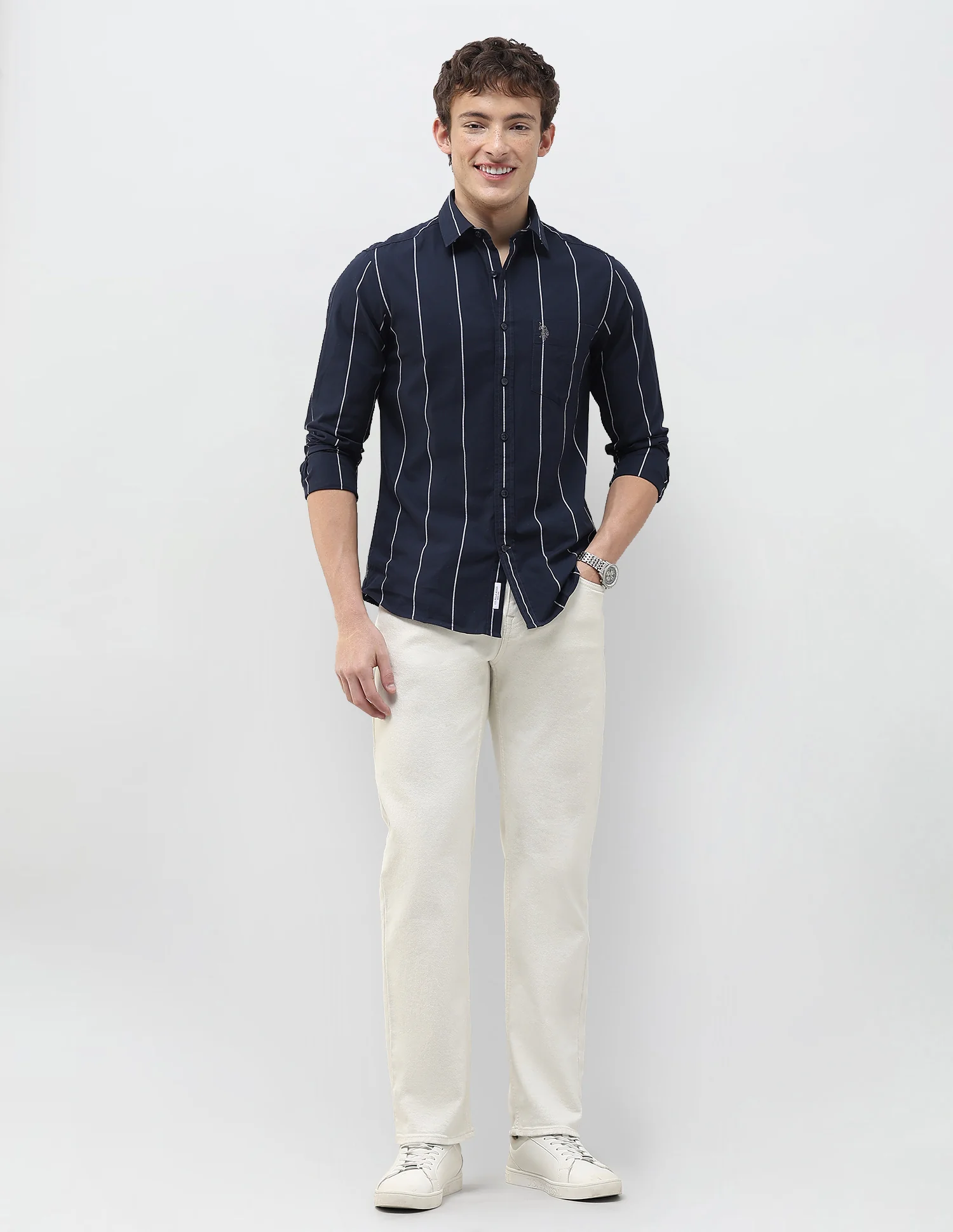 Vertical Striped Regular Fit Shirt - Image 3