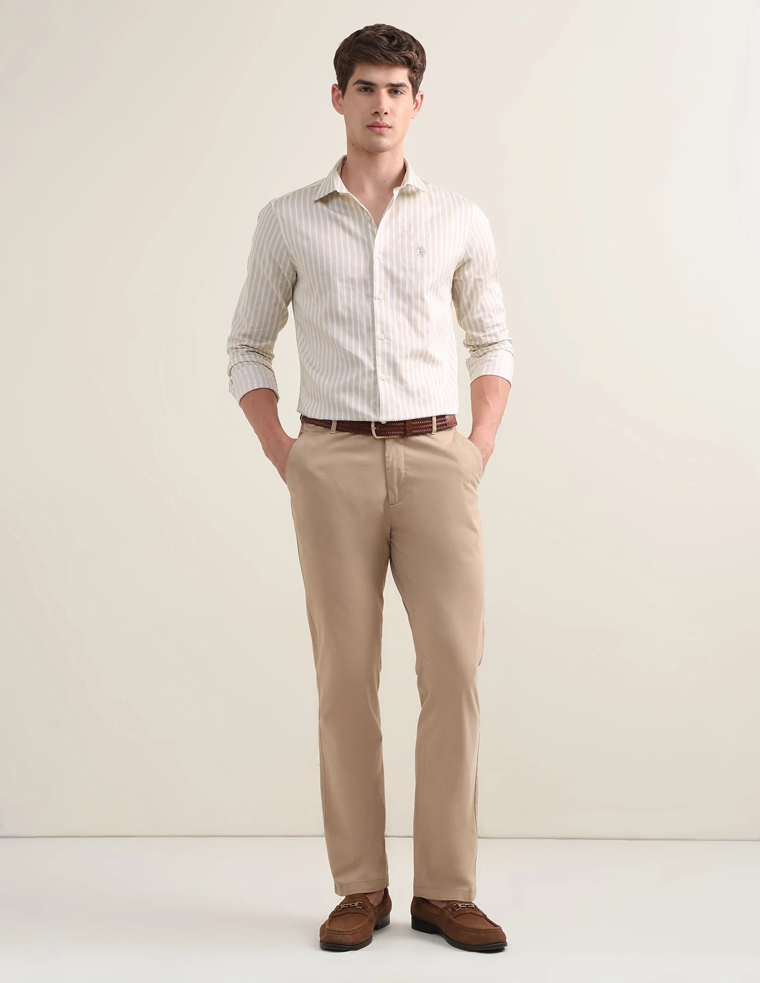 Vertical Striped Satin Shirt - Image 3