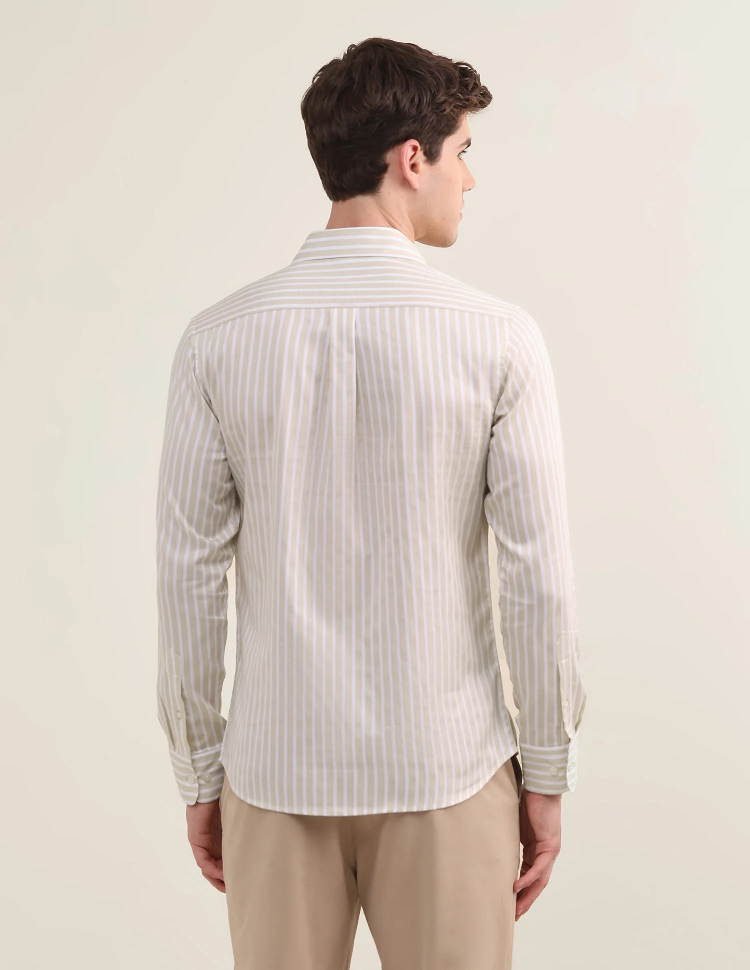 Vertical Striped Satin Shirt - Image 5