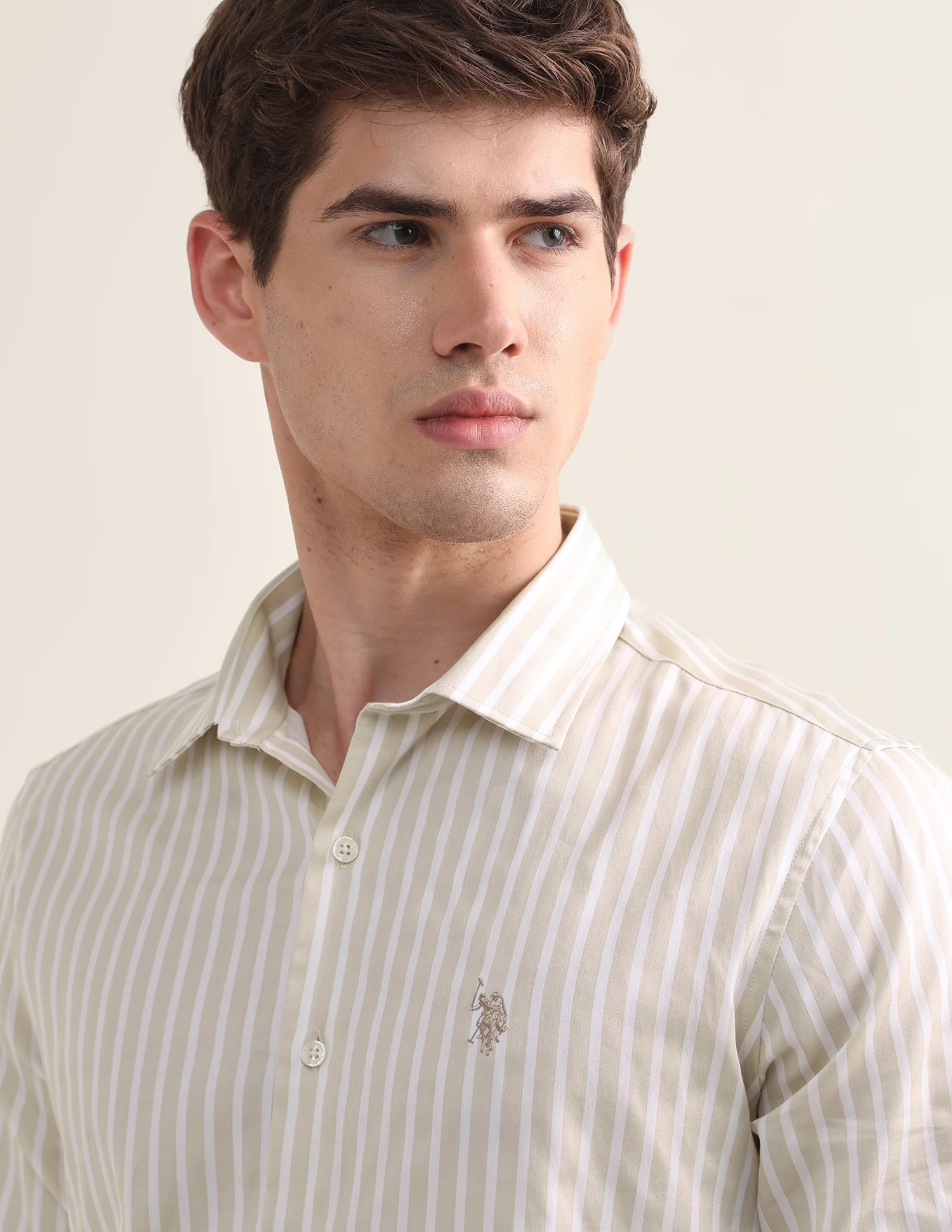 Vertical Striped Satin Shirt - Image 7