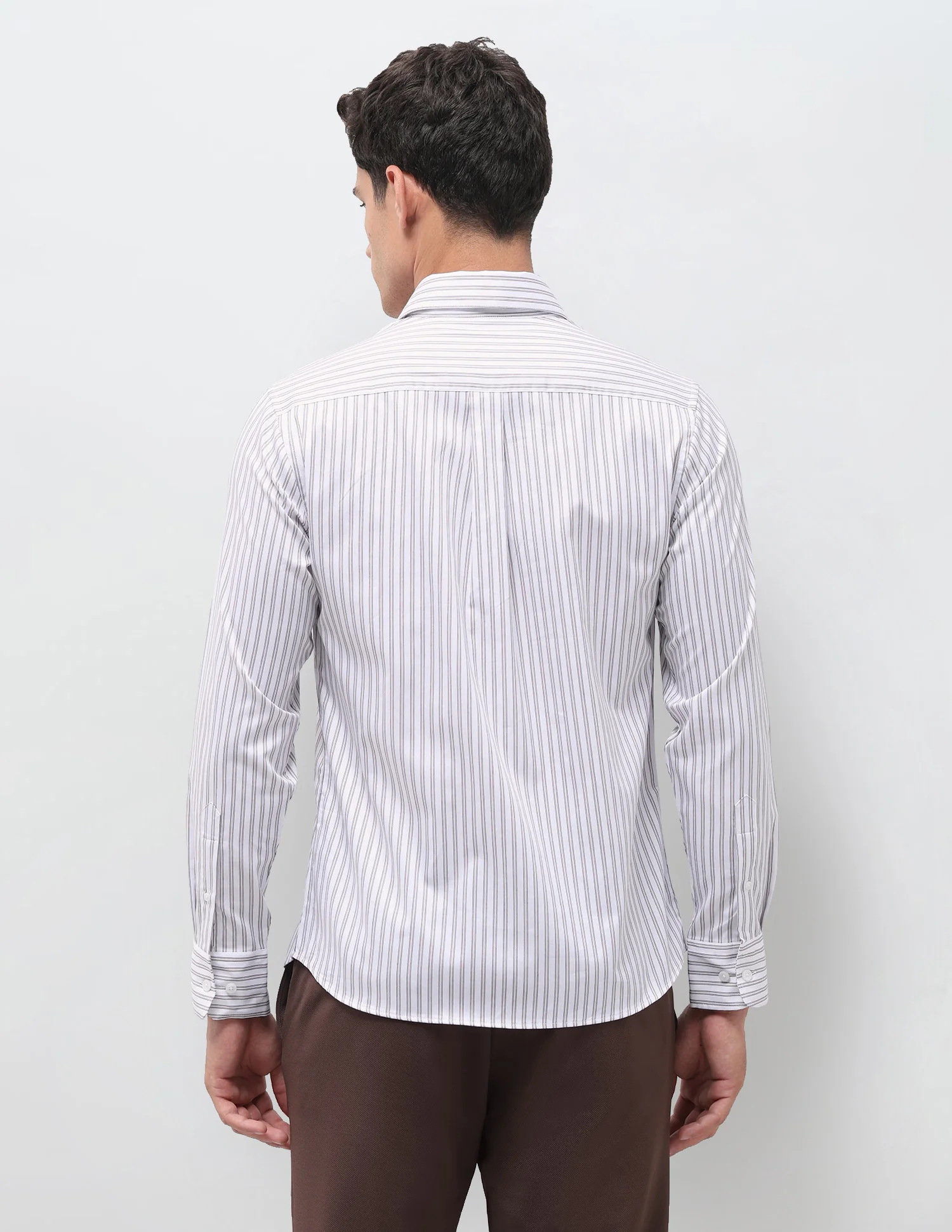 Vertical Striped Satin Shirt - Image 5