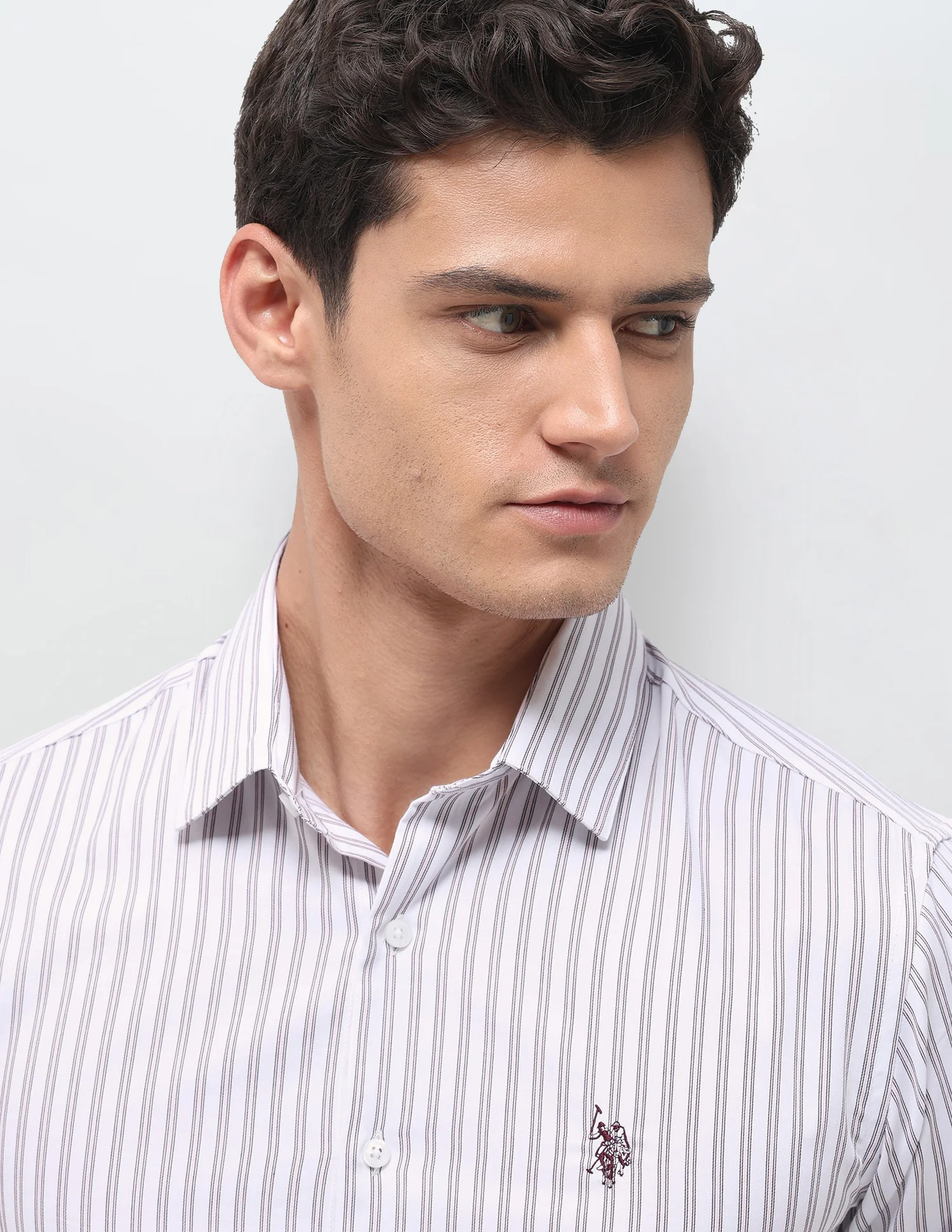 Vertical Striped Satin Shirt - Image 7