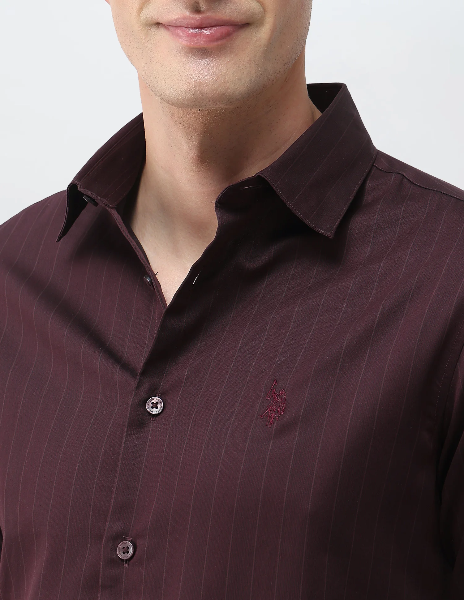 Vertical Striped Satin Shirt - Image 7