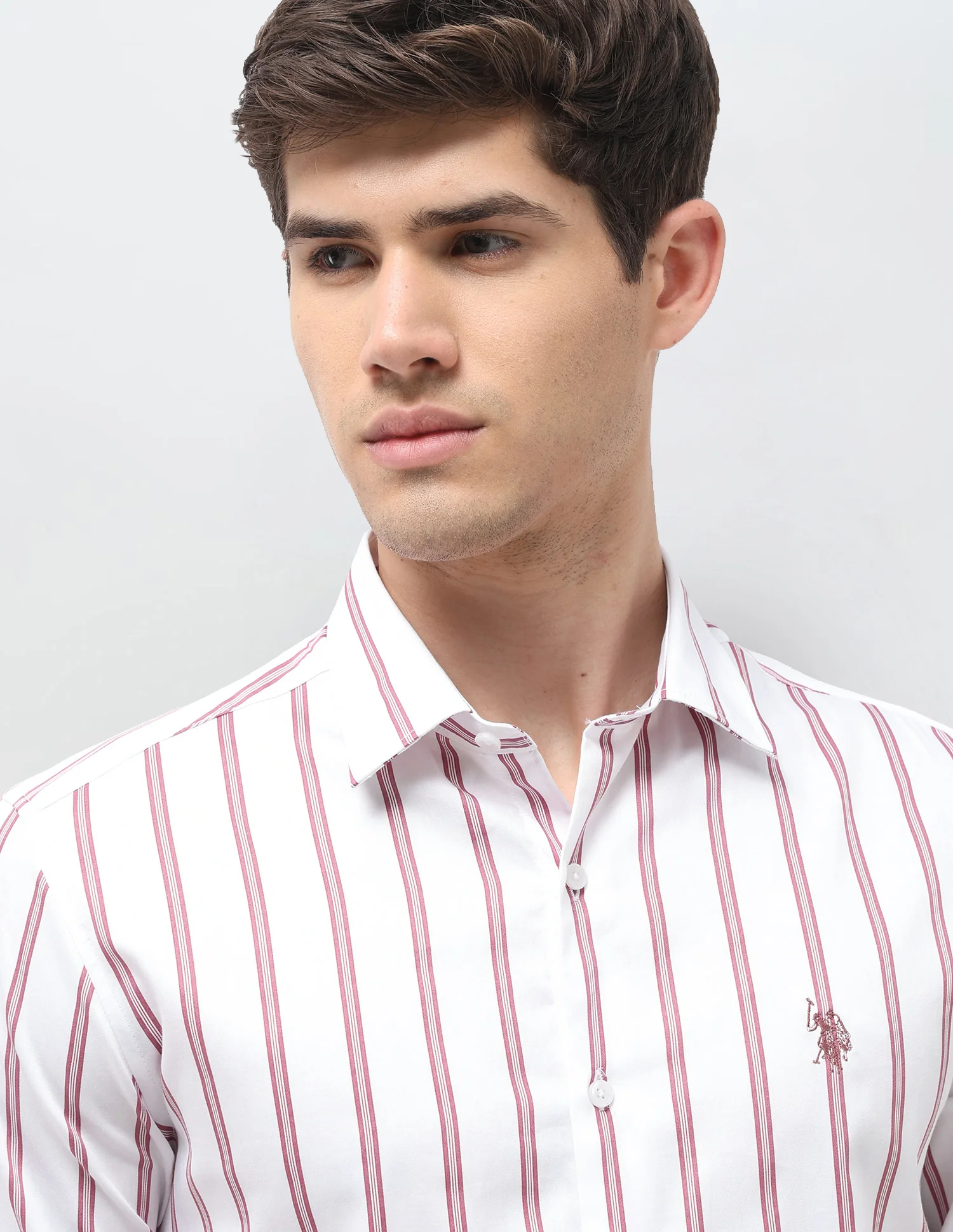 Vertical Striped Satin Shirt - Image 7