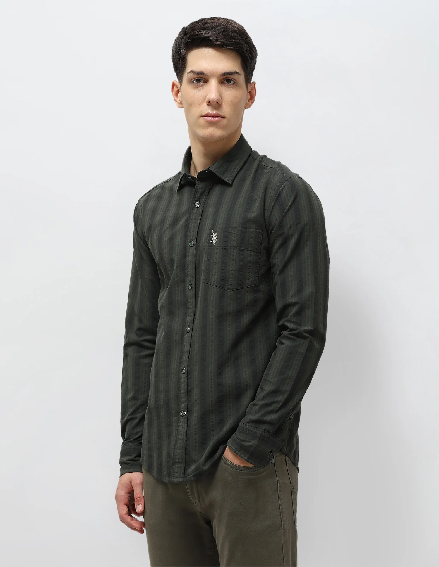 Vertical Striped Seersucker Shirt - Image 4