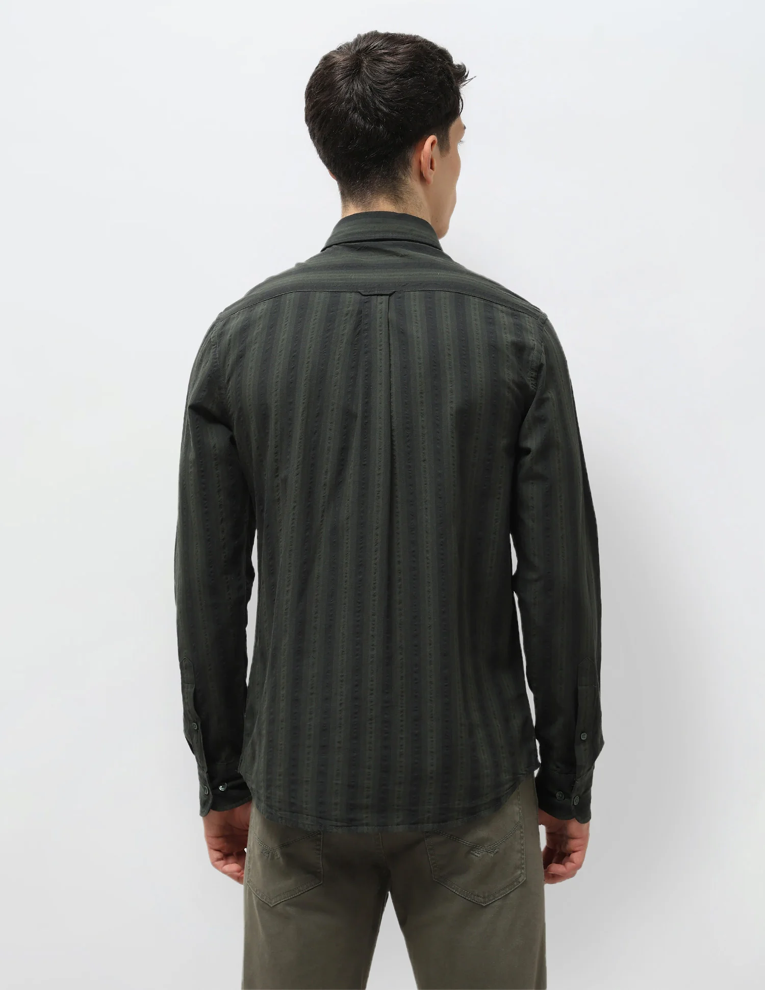 Vertical Striped Seersucker Shirt - Image 5