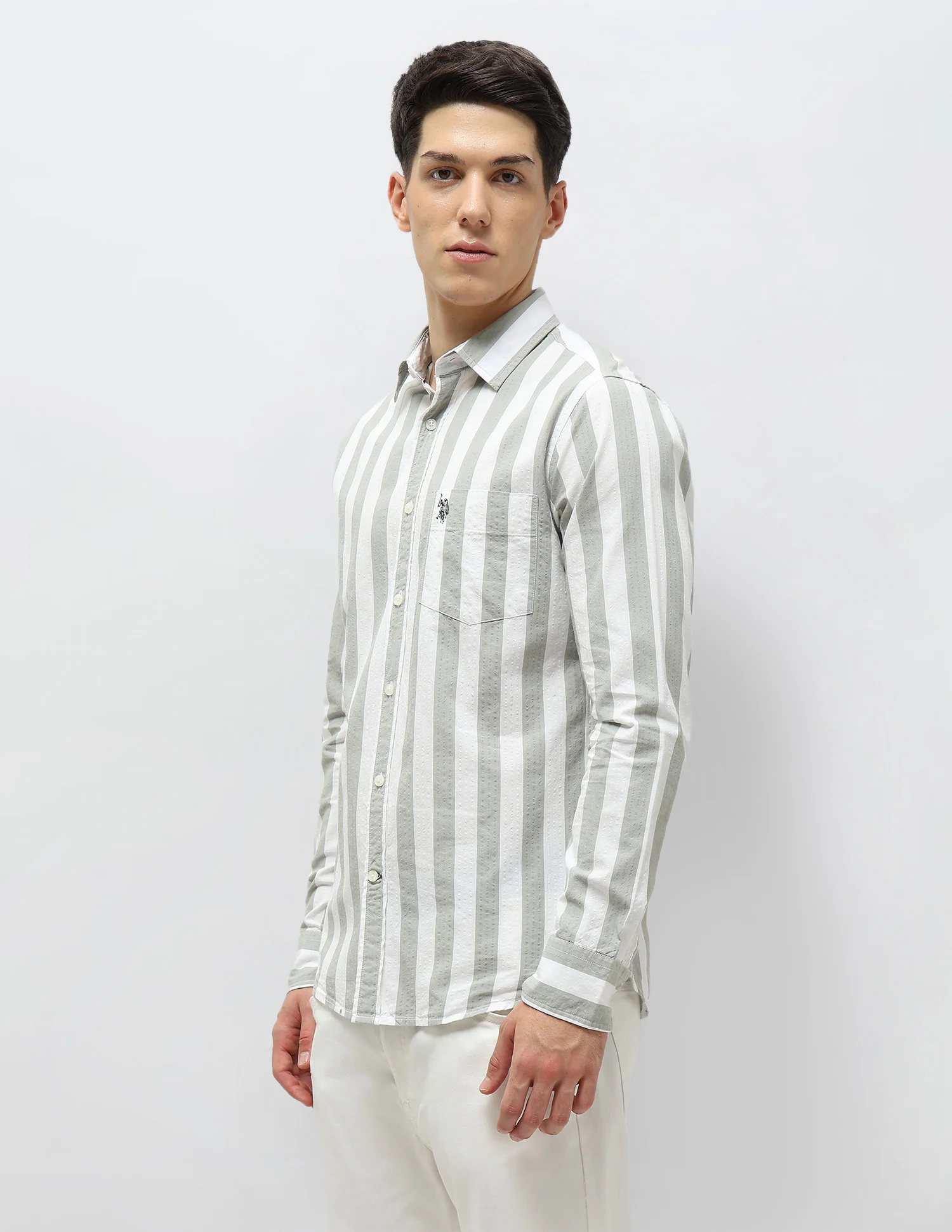 Vertical Striped Seersucker Shirt - Image 4