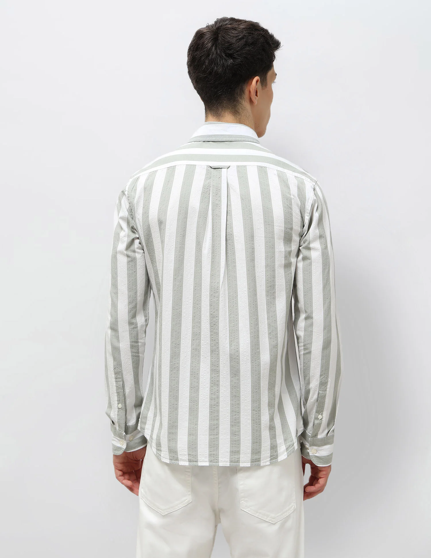 Vertical Striped Seersucker Shirt - Image 5