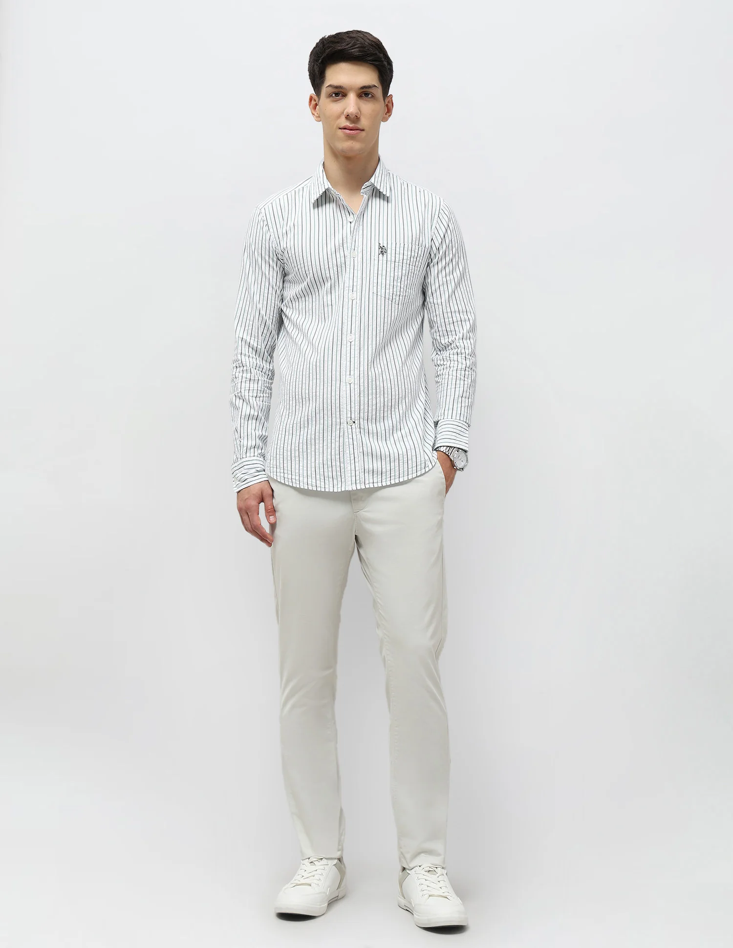 Vertical Striped Seersucker Shirt - Image 3