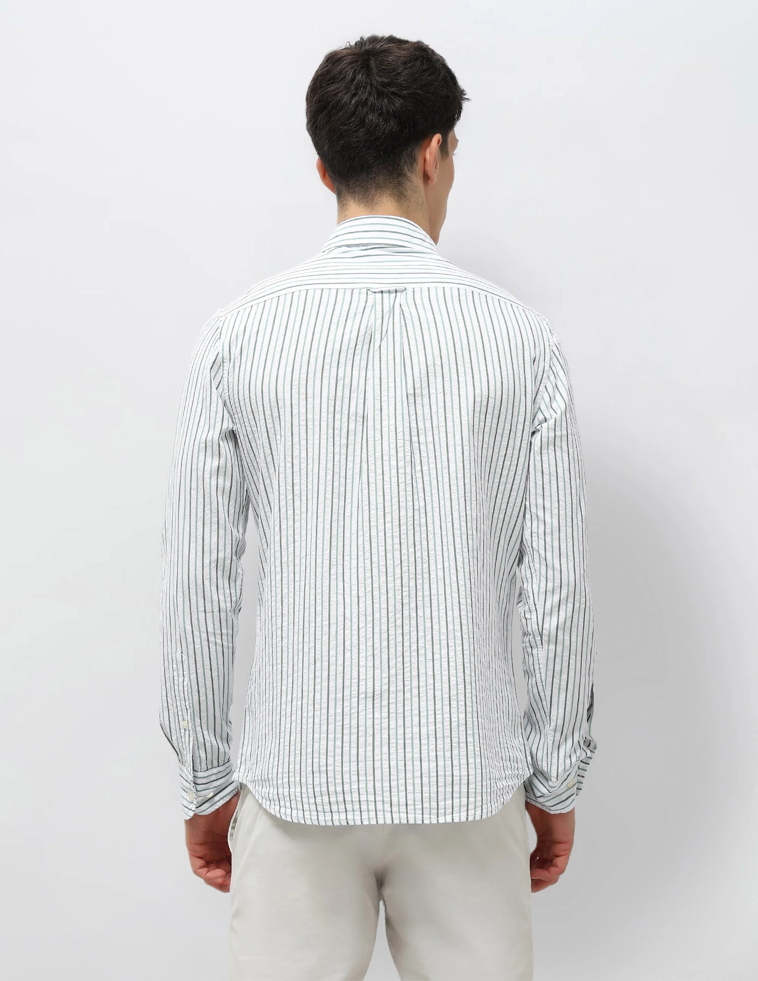Vertical Striped Seersucker Shirt - Image 5