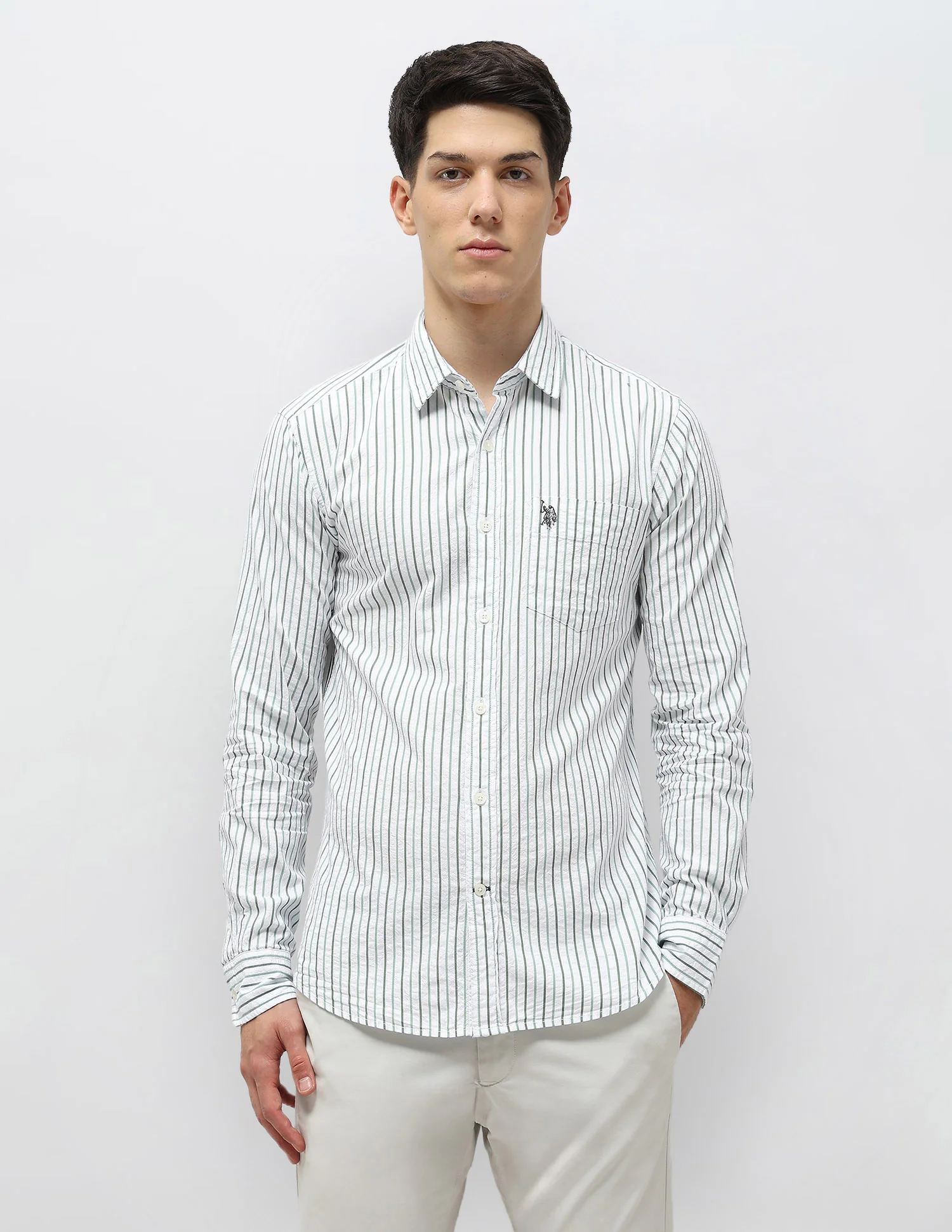 Vertical Striped Seersucker Shirt - Image 6