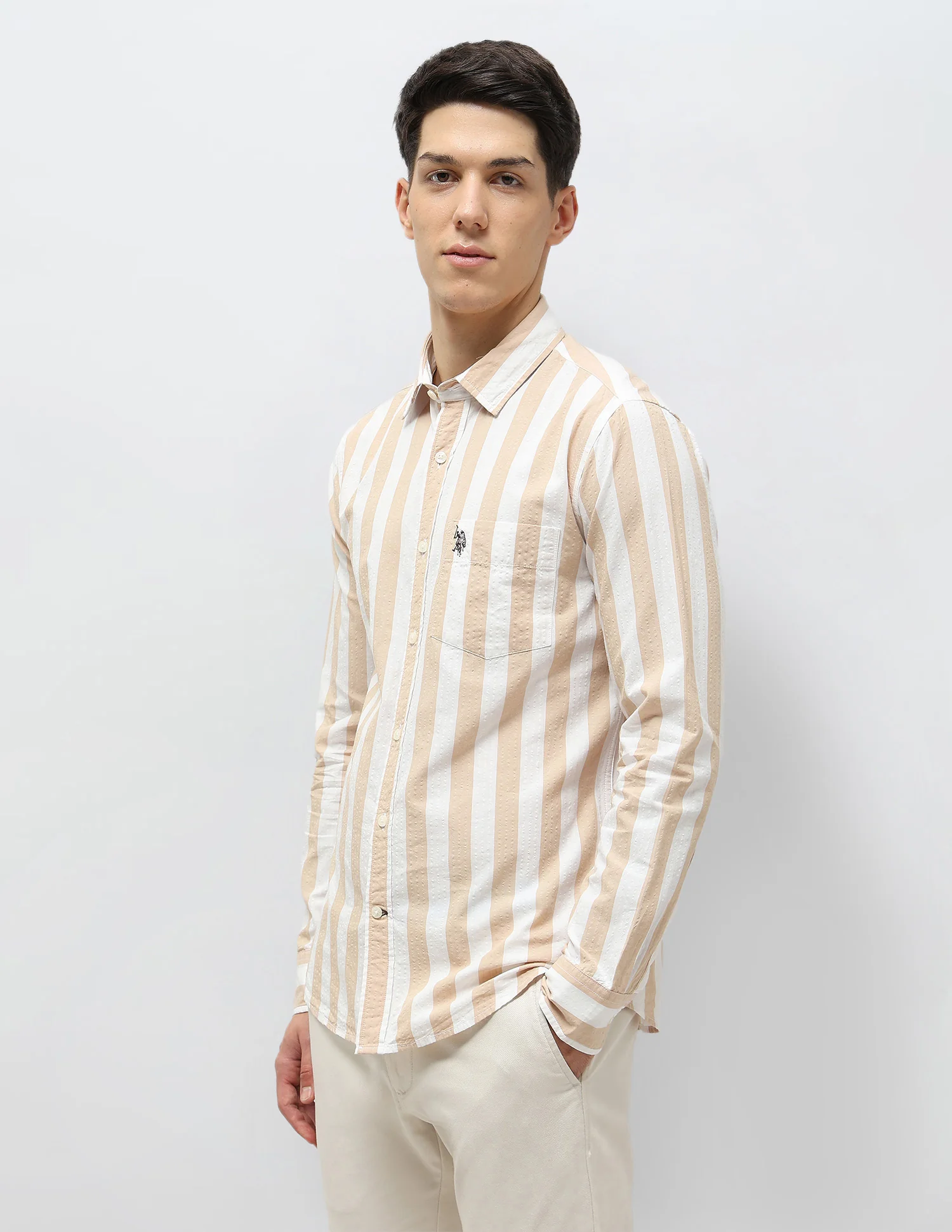 Vertical Striped Seersucker Shirt - Image 4