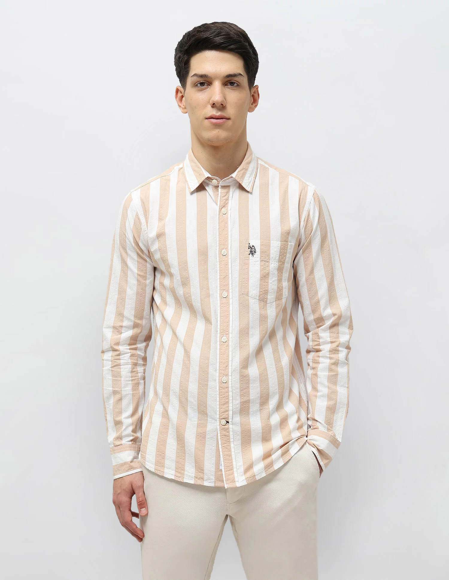 Vertical Striped Seersucker Shirt - Image 6