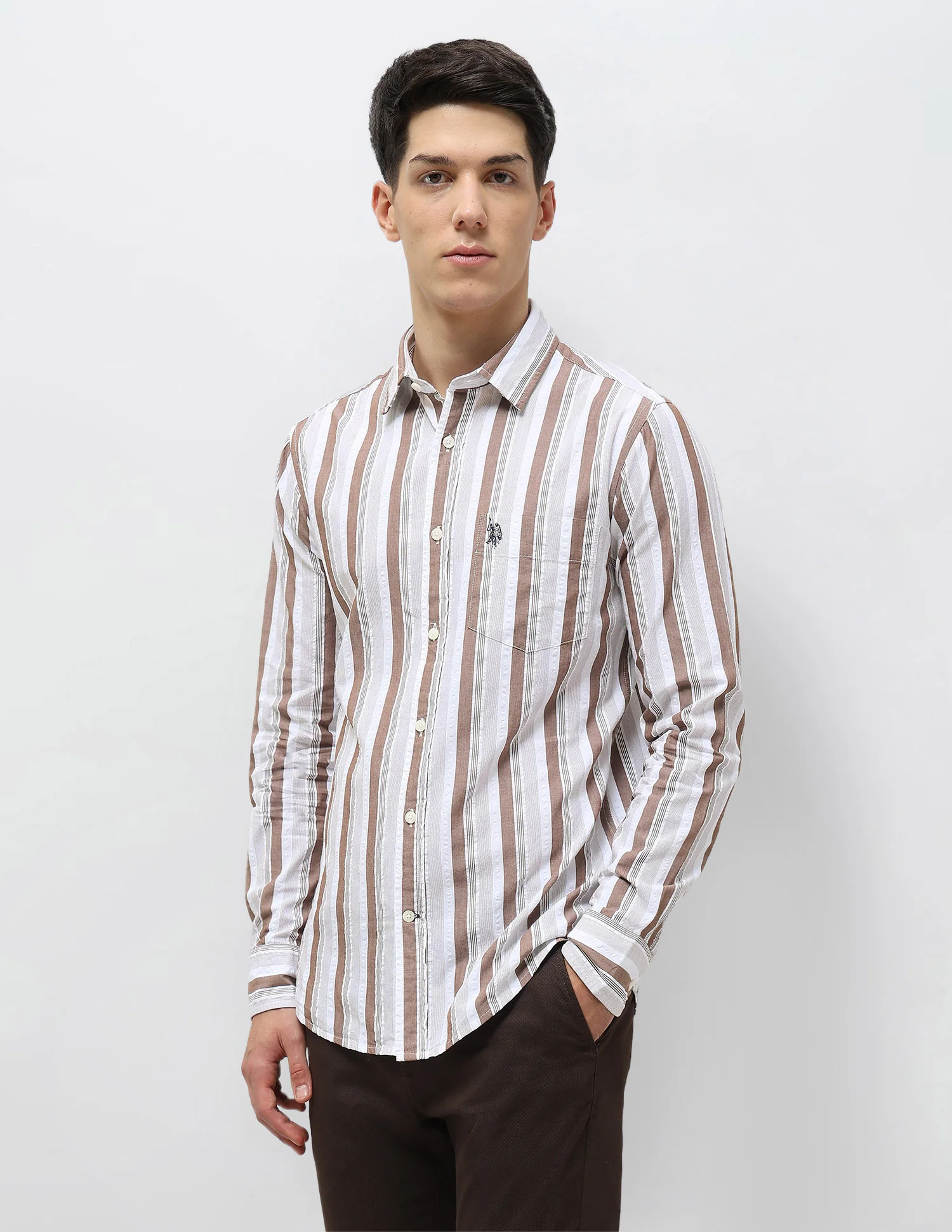 Vertical Striped Seersucker Shirt - Image 4