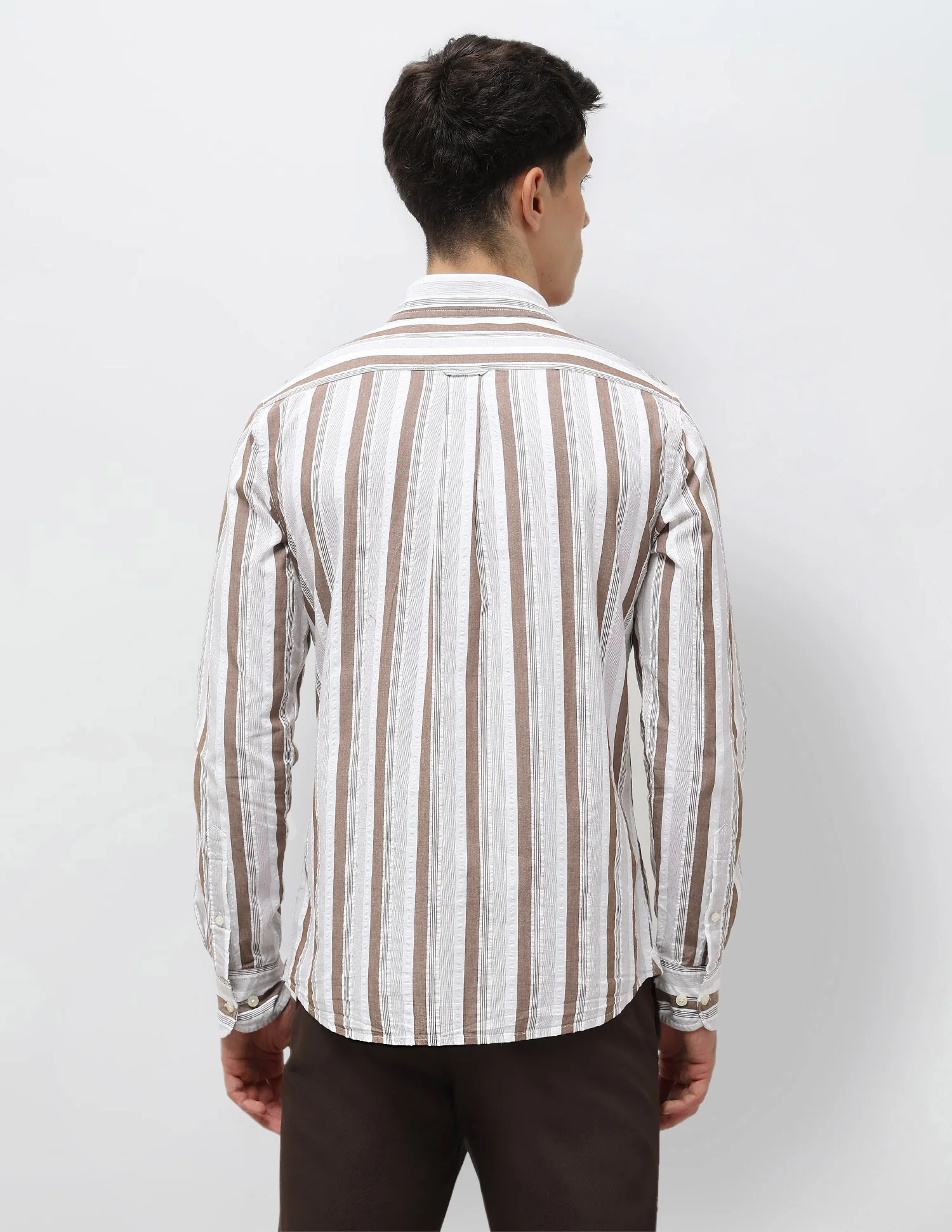 Vertical Striped Seersucker Shirt - Image 5