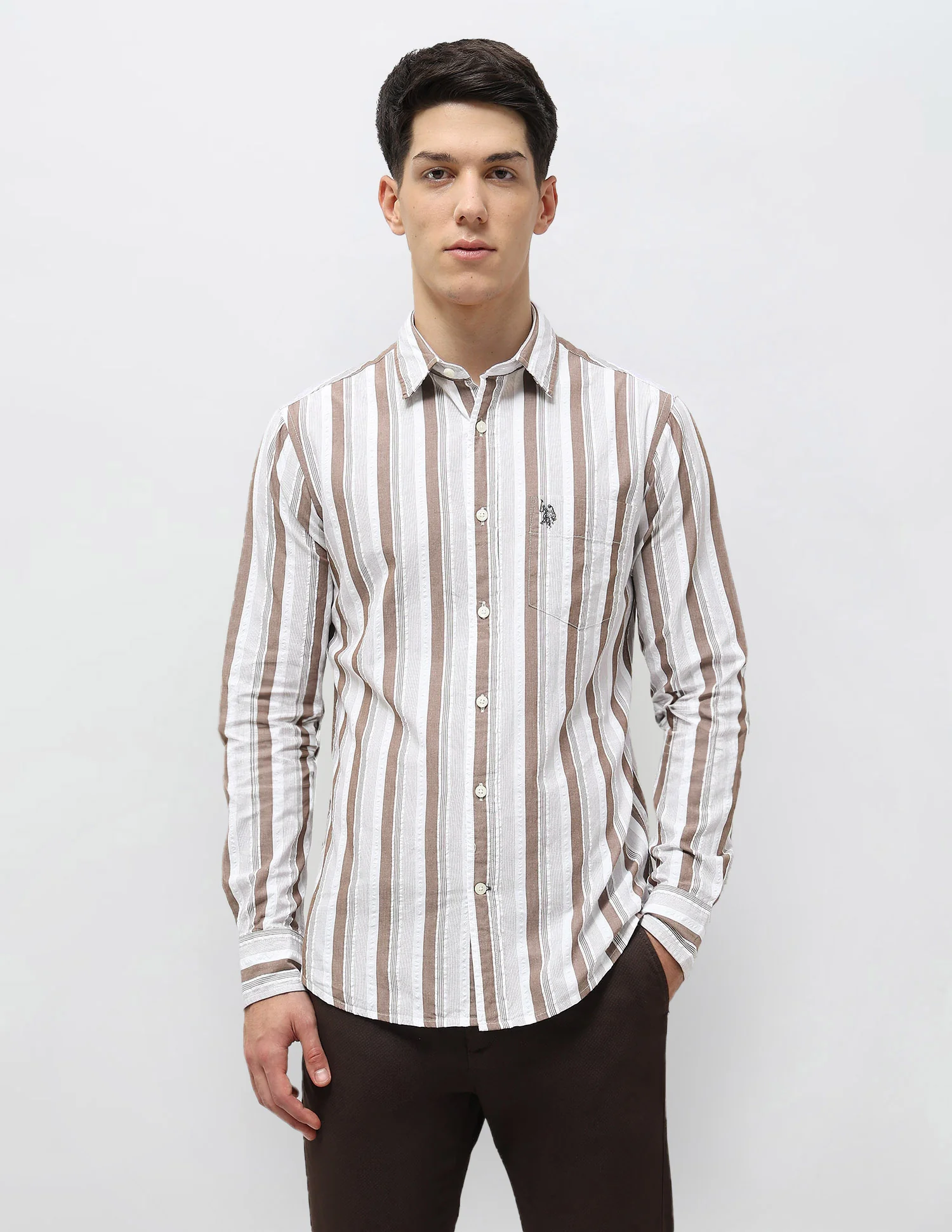 Vertical Striped Seersucker Shirt - Image 6