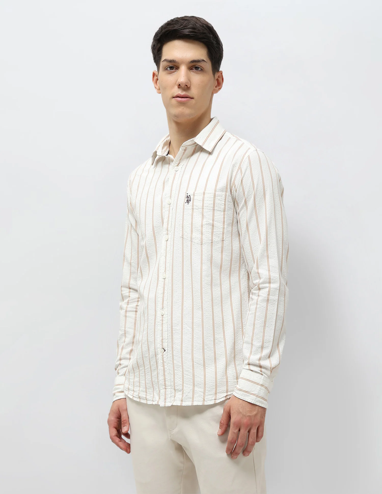 Vertical Striped Seersucker Shirt - Image 4