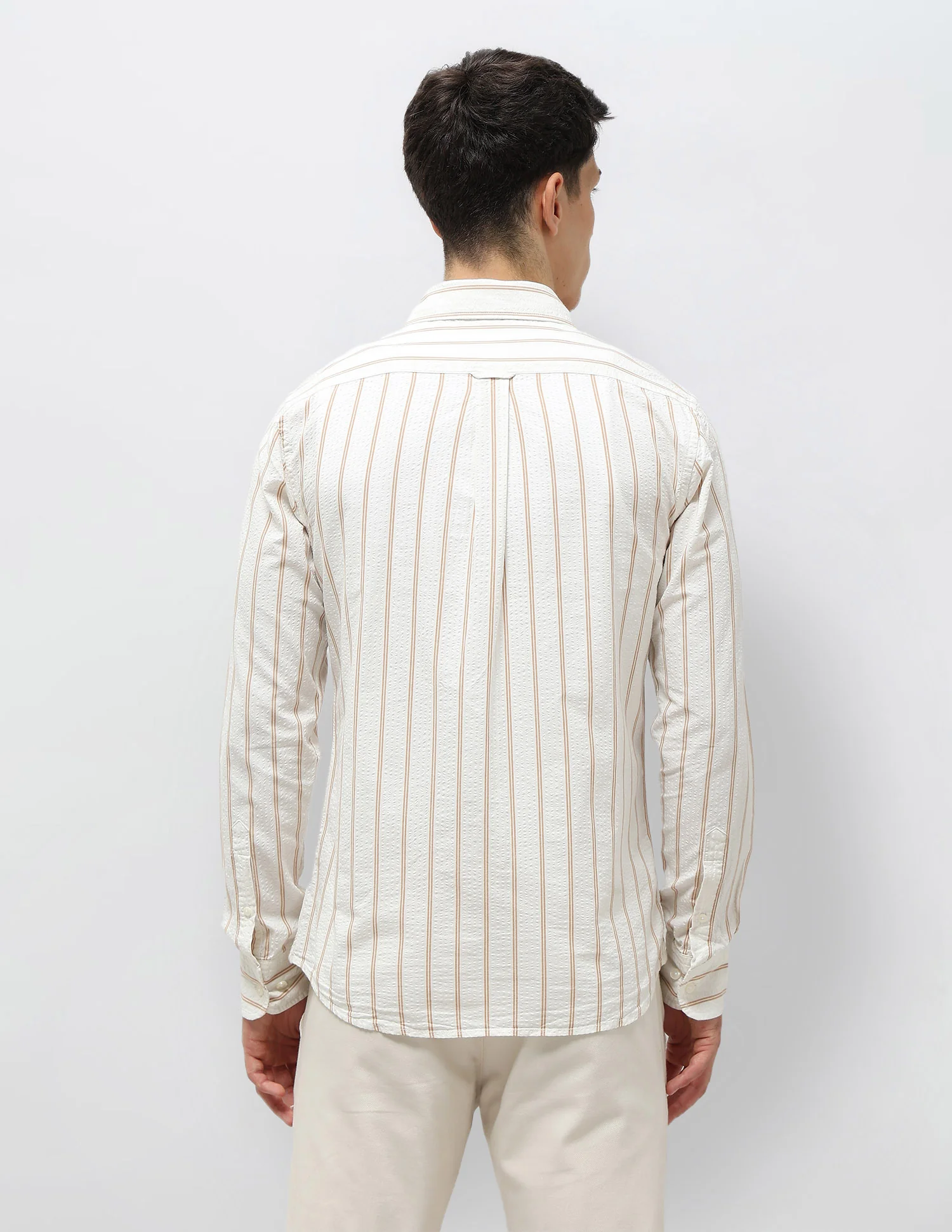 Vertical Striped Seersucker Shirt - Image 5