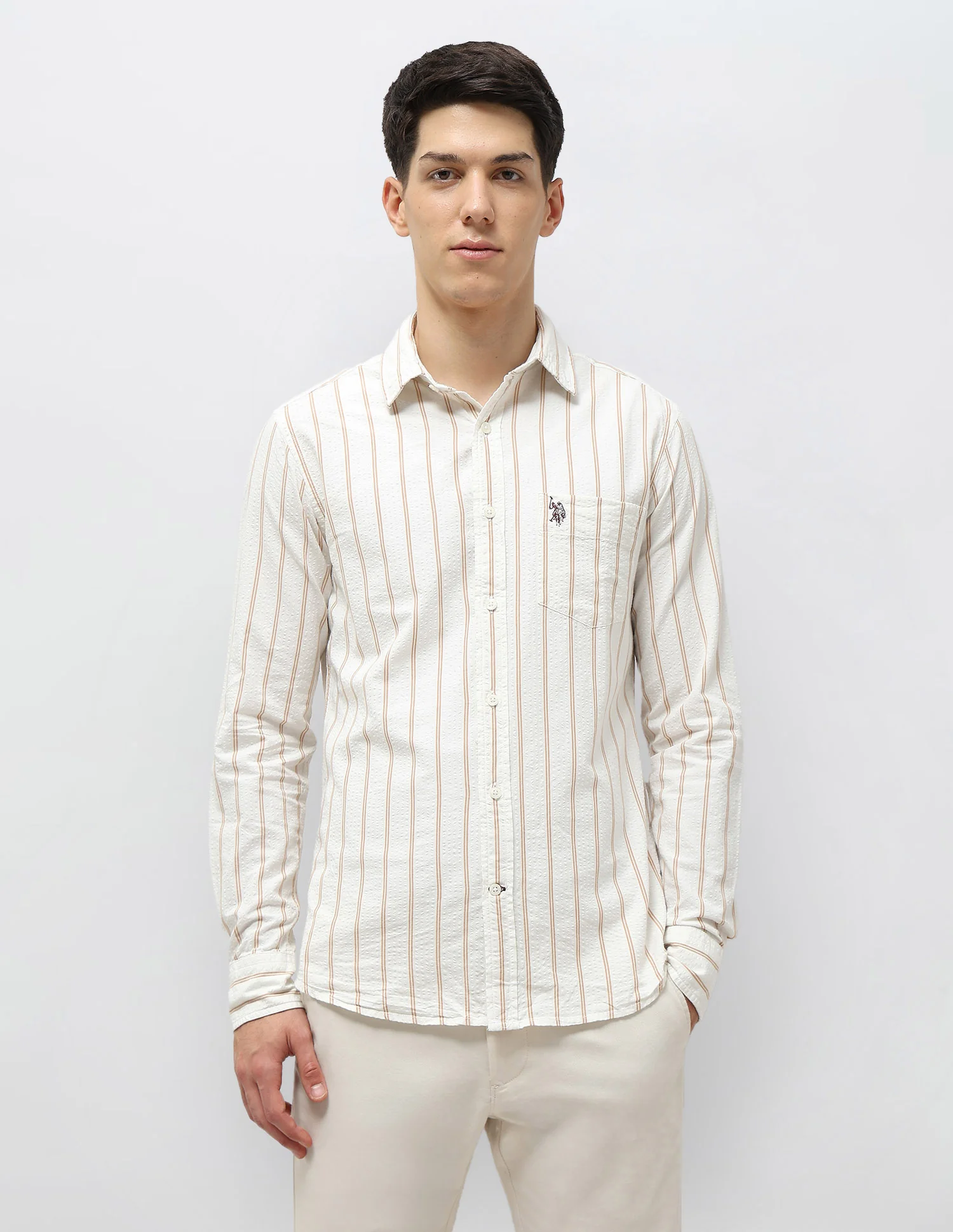 Vertical Striped Seersucker Shirt - Image 6