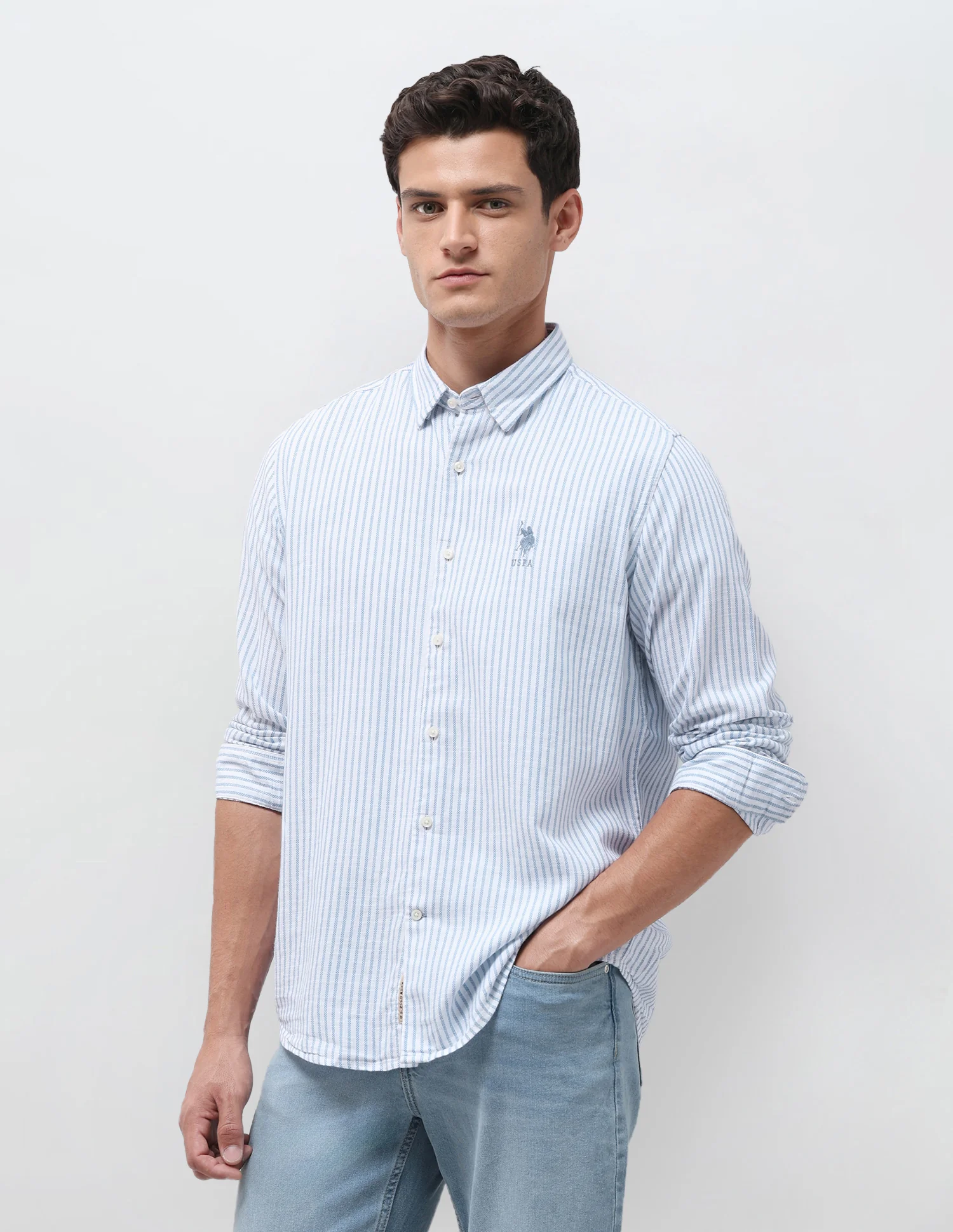 Vertical Striped Seersucker Shirt - Image 4