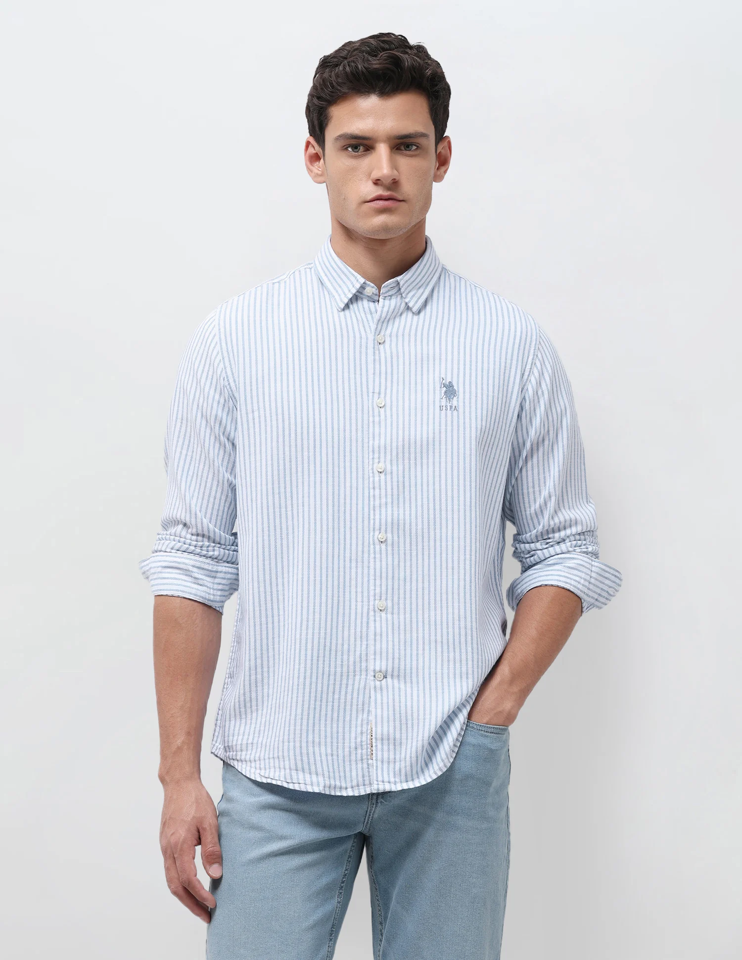 Vertical Striped Seersucker Shirt - Image 6