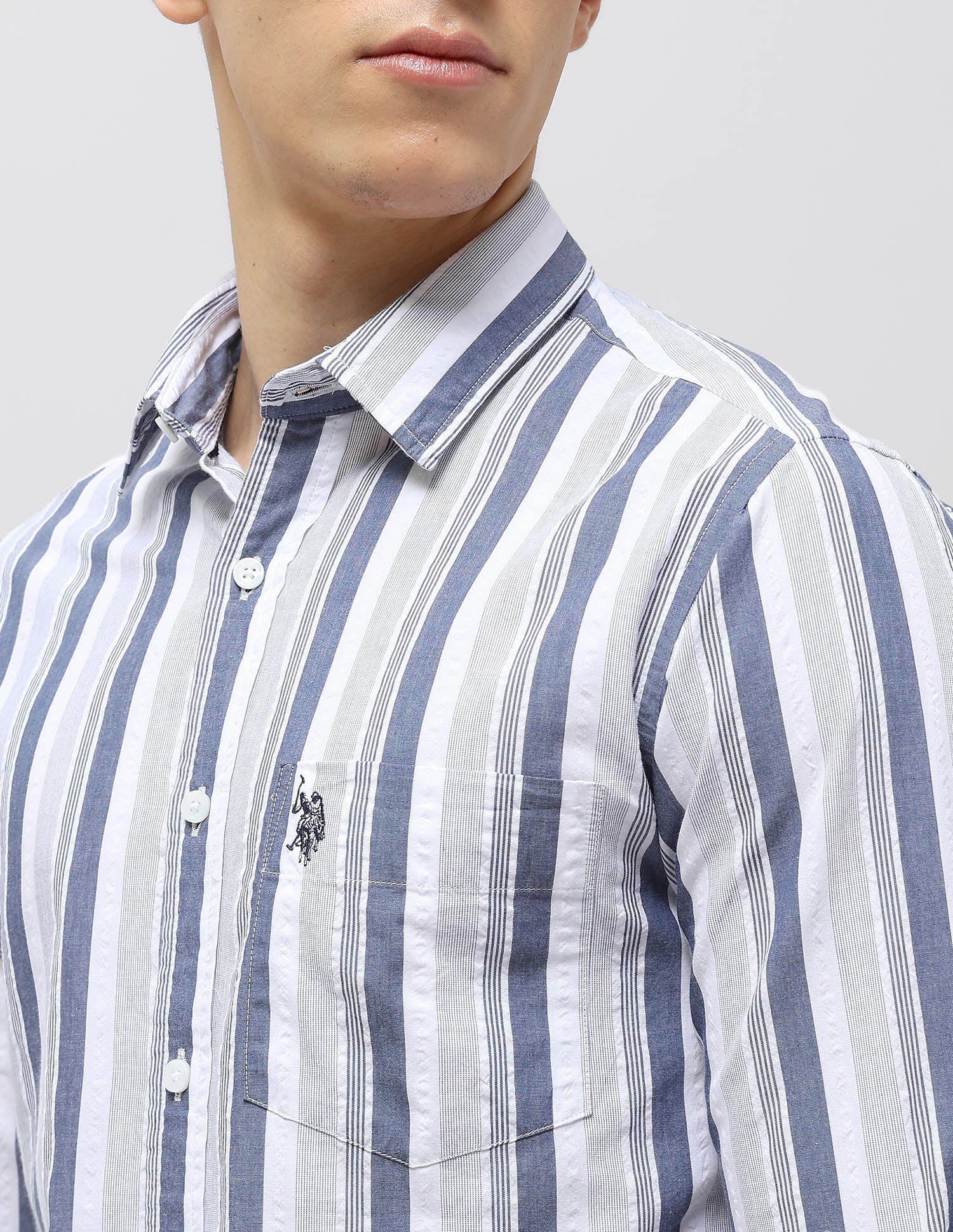 Vertical Striped Seersucker Shirt - Image 7