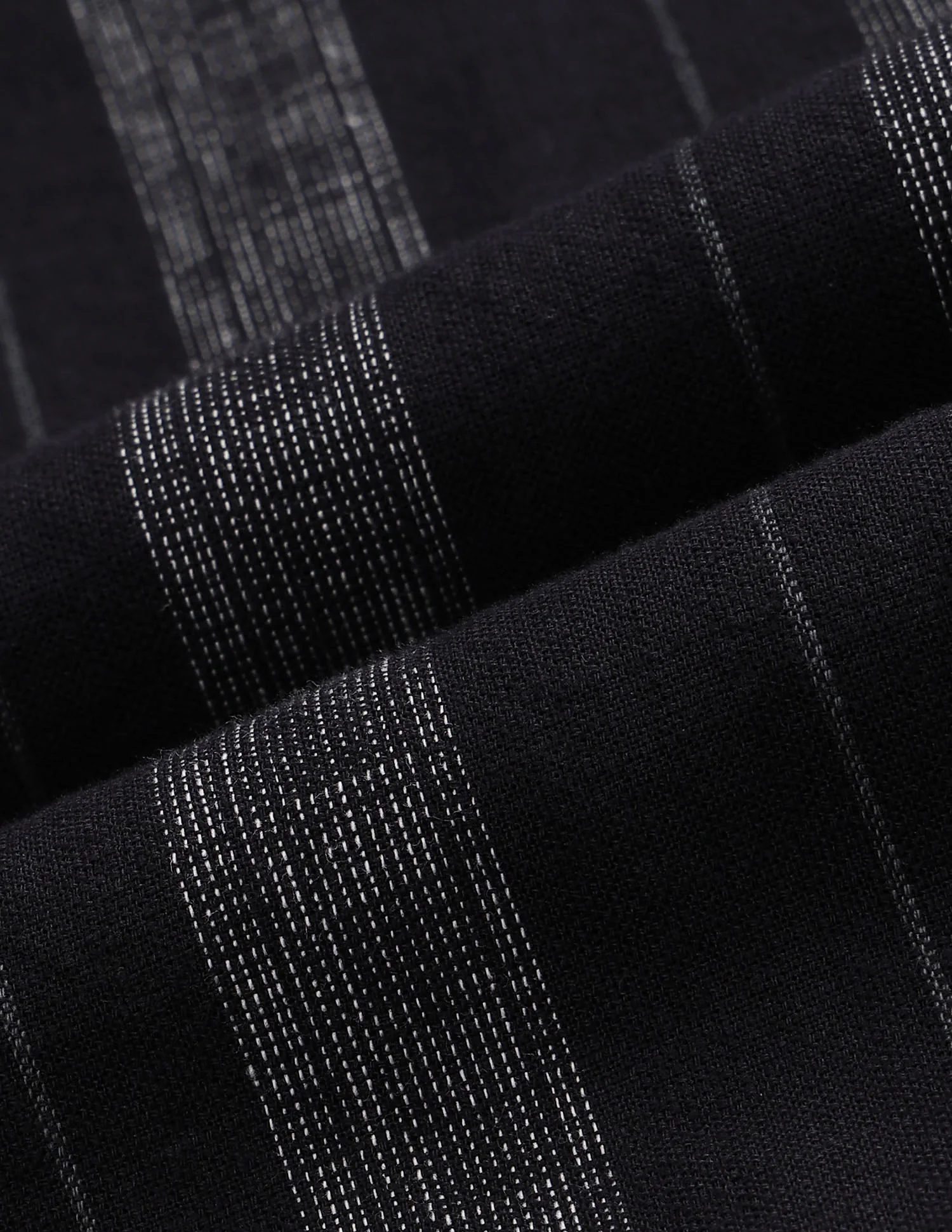 Vertical Striped Self Design Dobby Shirt - Image 2