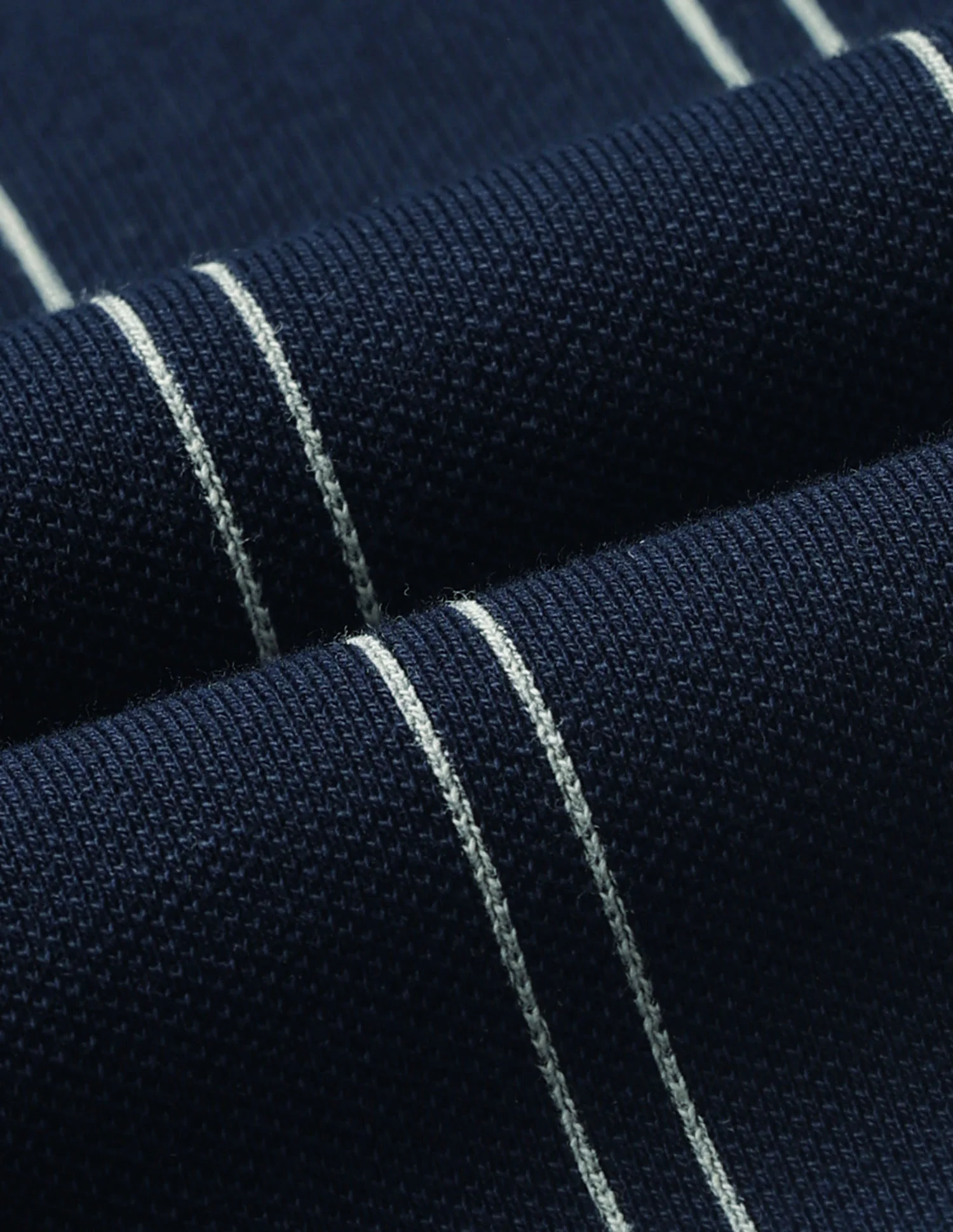 Vertical Striped Slim Fit Polo Shirt - Image 2