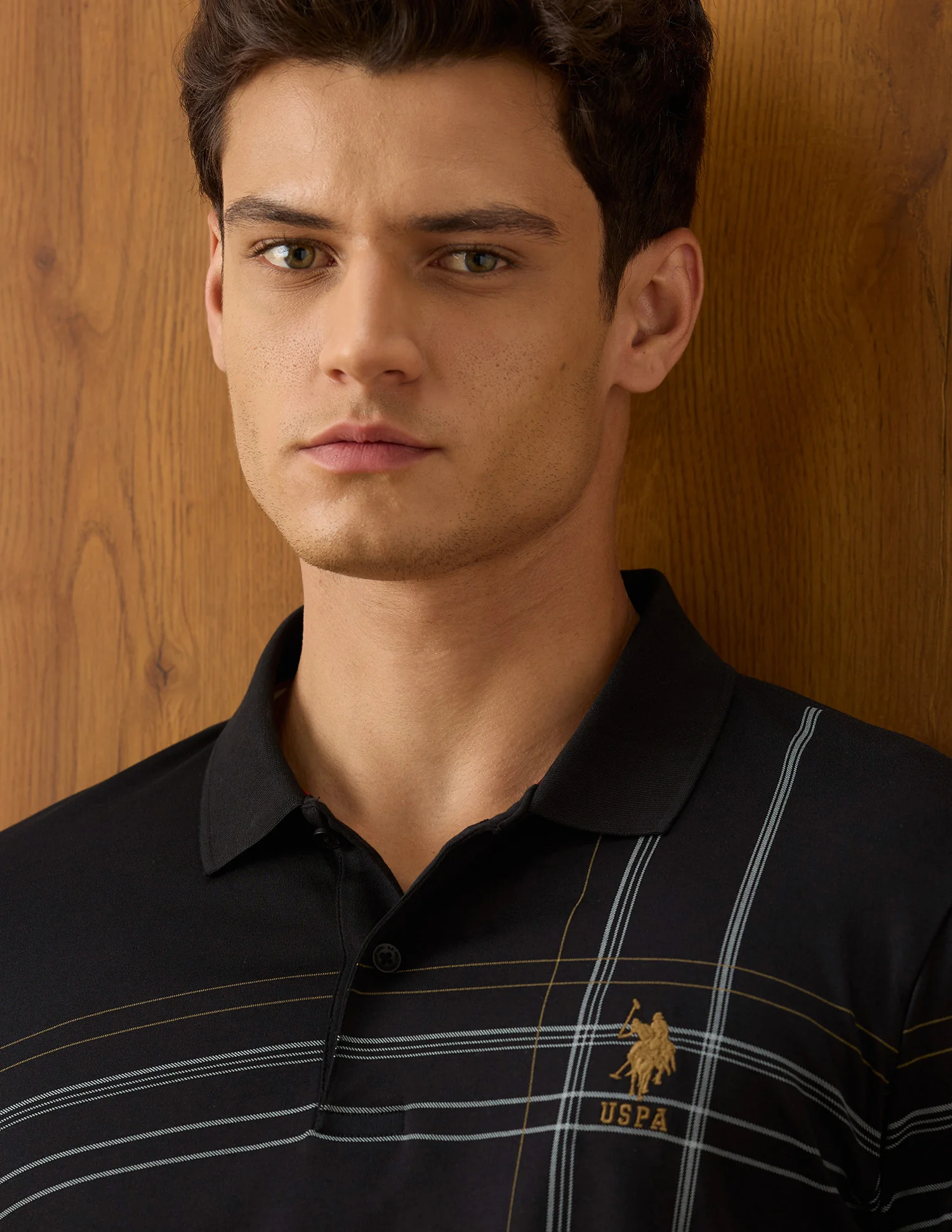 Vertical Striped Slim Fit Polo Shirt - Image 7