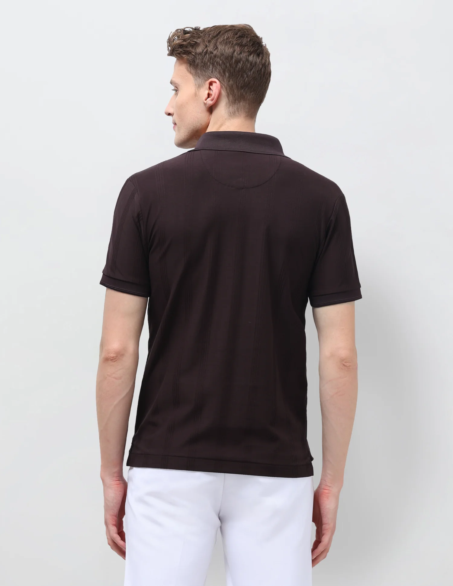 Vertical Striped Slim Fit Polo Shirt - Image 5