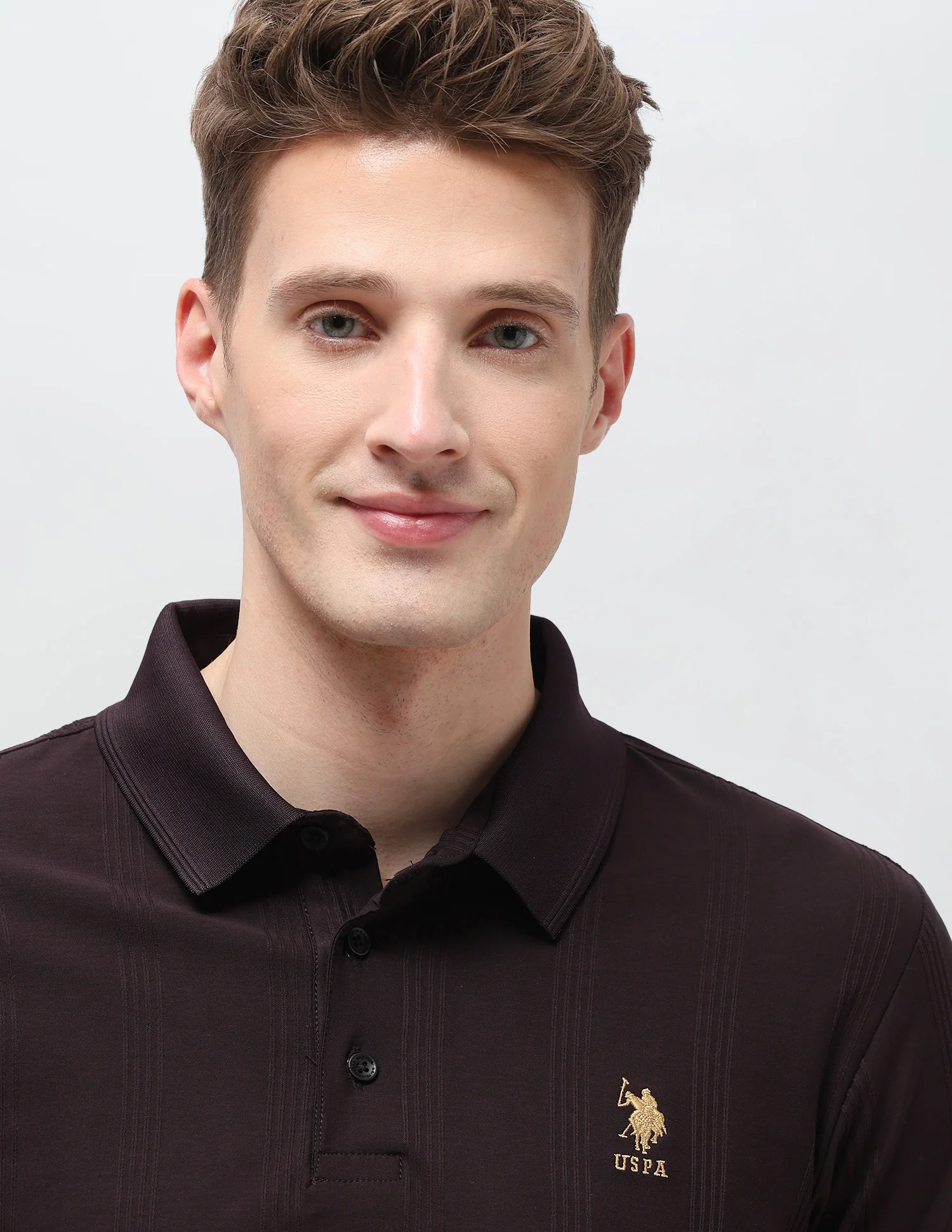 Vertical Striped Slim Fit Polo Shirt - Image 7