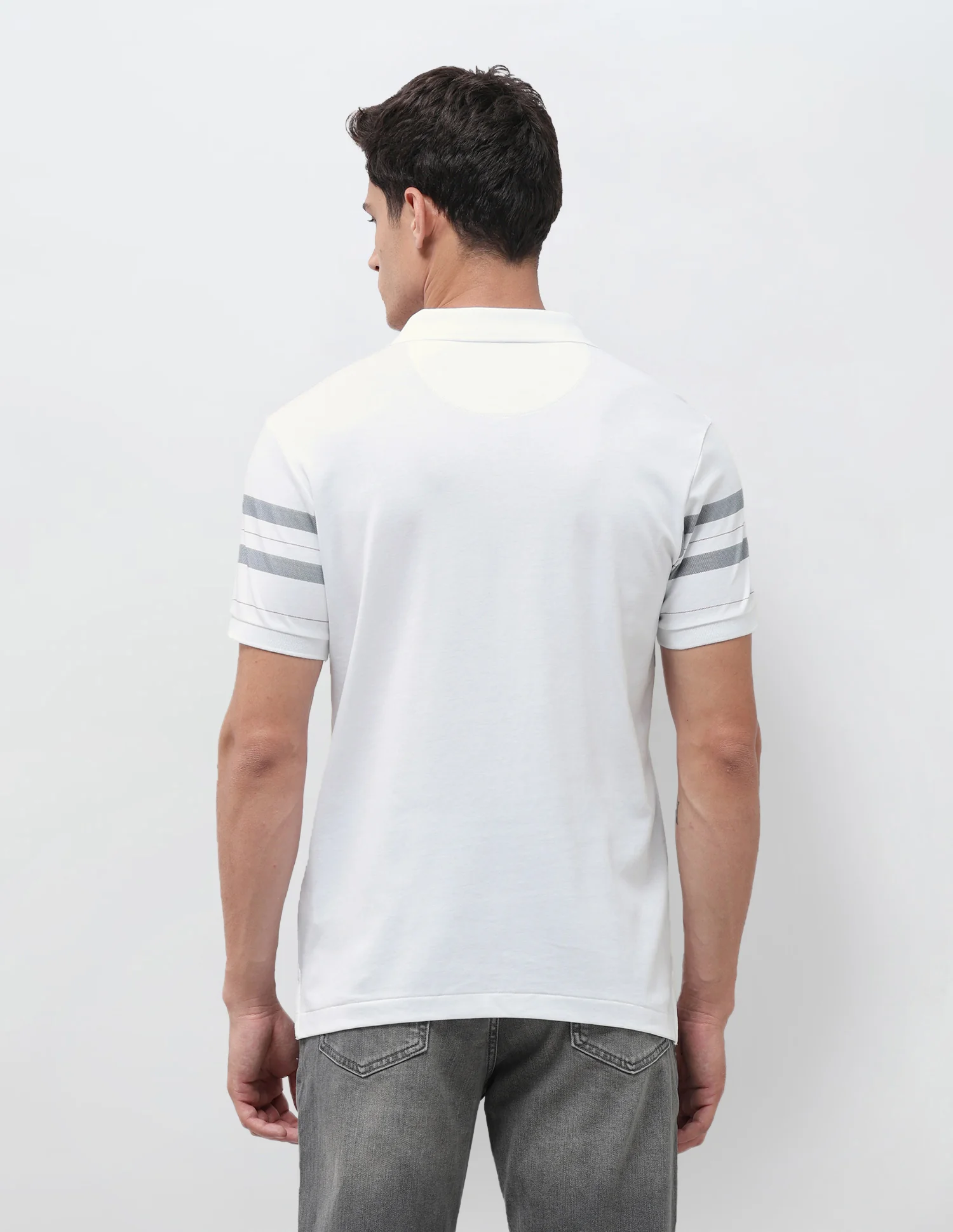 Vertical Striped Slim Fit Polo Shirt - Image 5